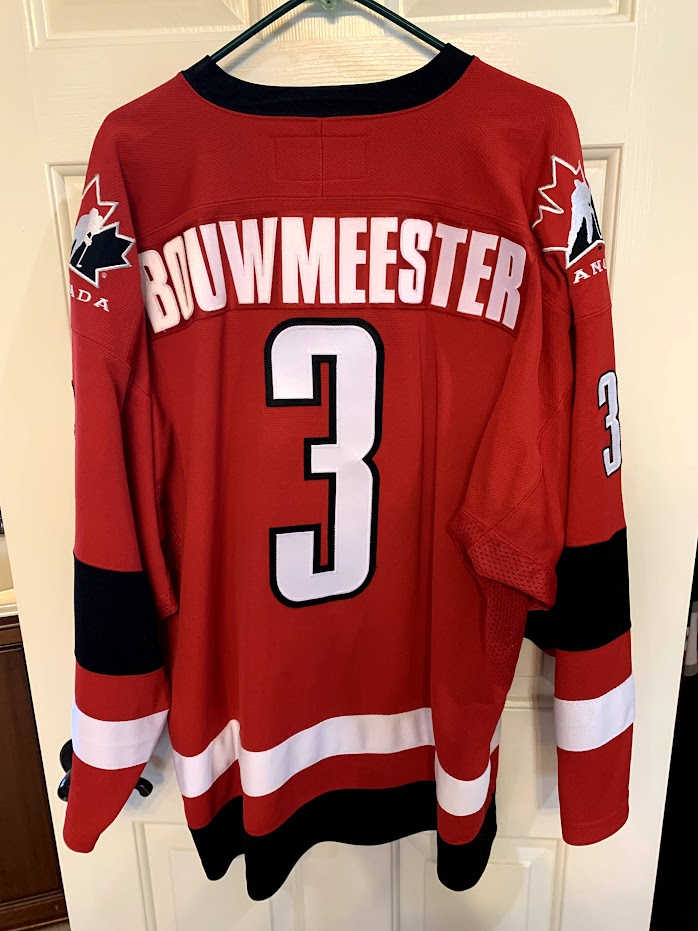 Team Canada 2004 World Cup of Hockey 3 Jay Bouwmeester Jersey