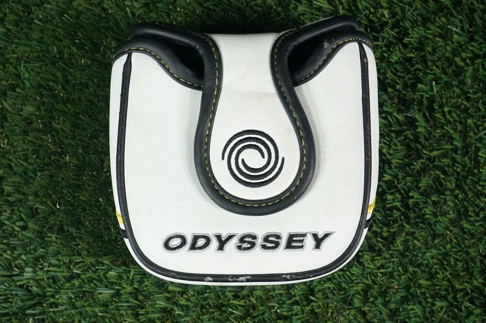 ODYSSEY STROKE LAB MALLET PUTTER HEADCOVER, BLACK, WHITE, GOLD SidelineSwap