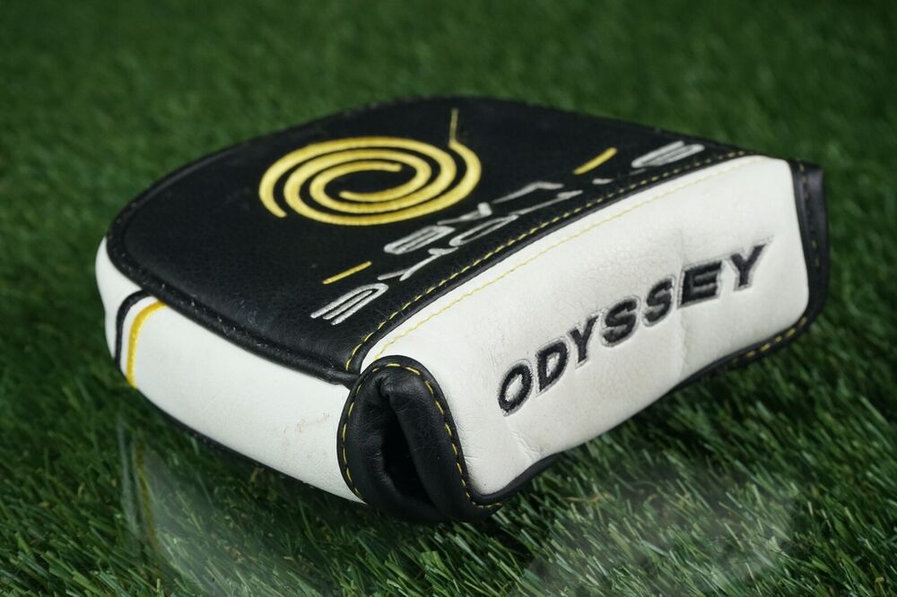 ODYSSEY STROKE LAB MALLET PUTTER HEADCOVER, BLACK, WHITE, GOLD SidelineSwap