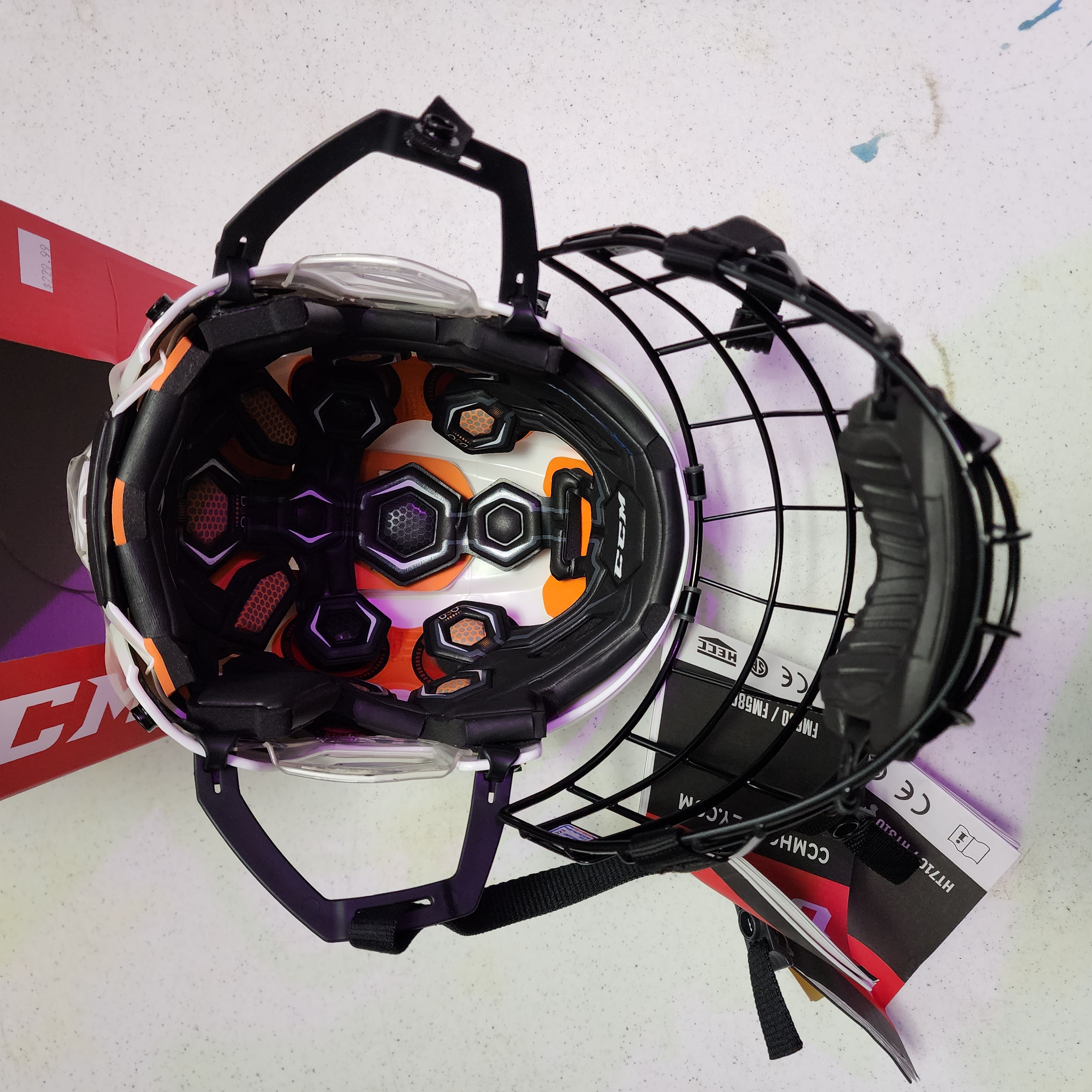 New Small CCM Tacks 710 Helmet Combo White SidelineSwap