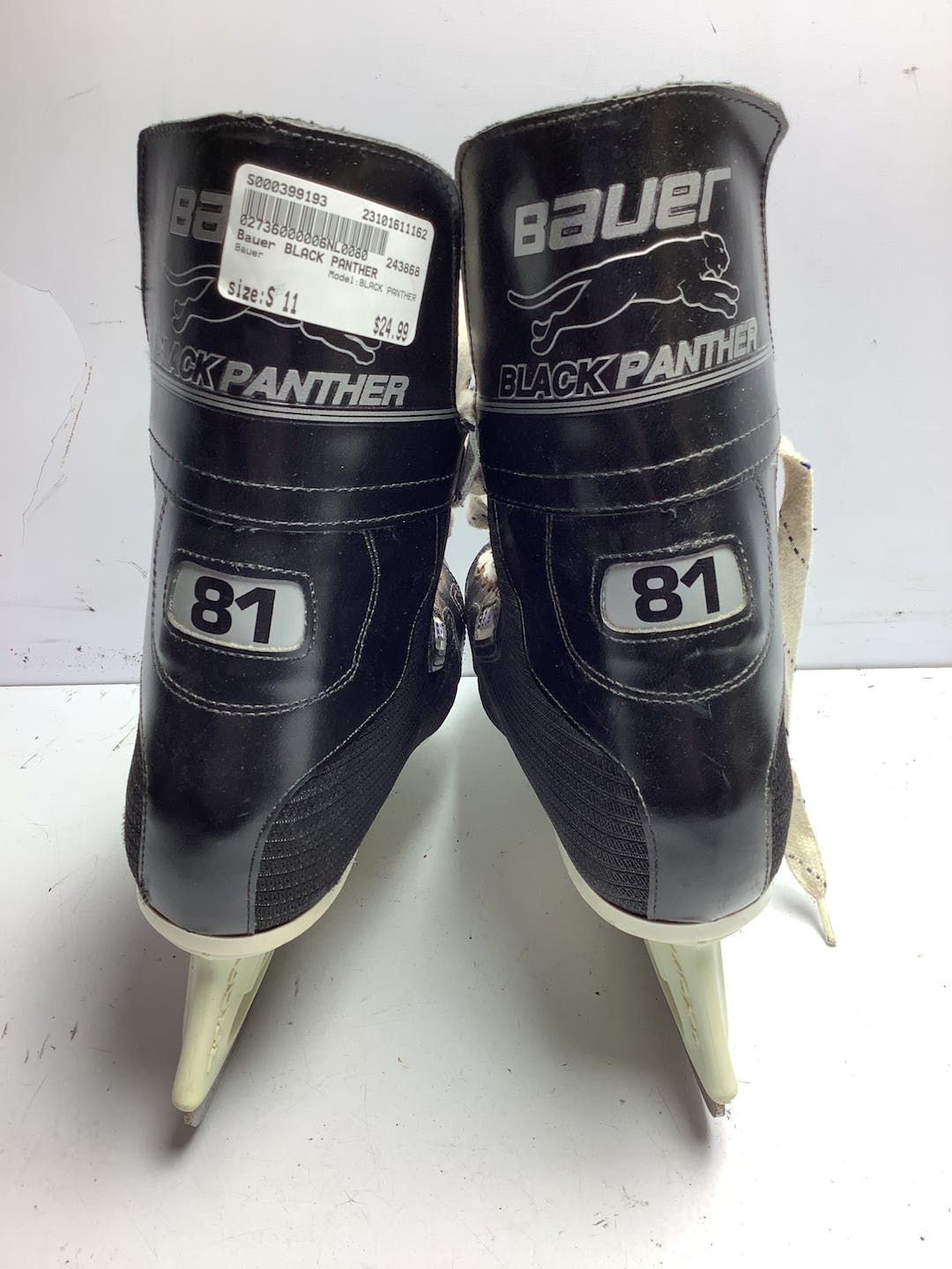 Used Bauer Black Panther Senior 11 Ice Hockey Skates SidelineSwap