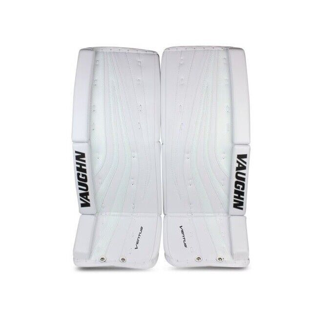 New Vaughn Ventus SLR leg pads junior 24"+2 hockey goalie white black