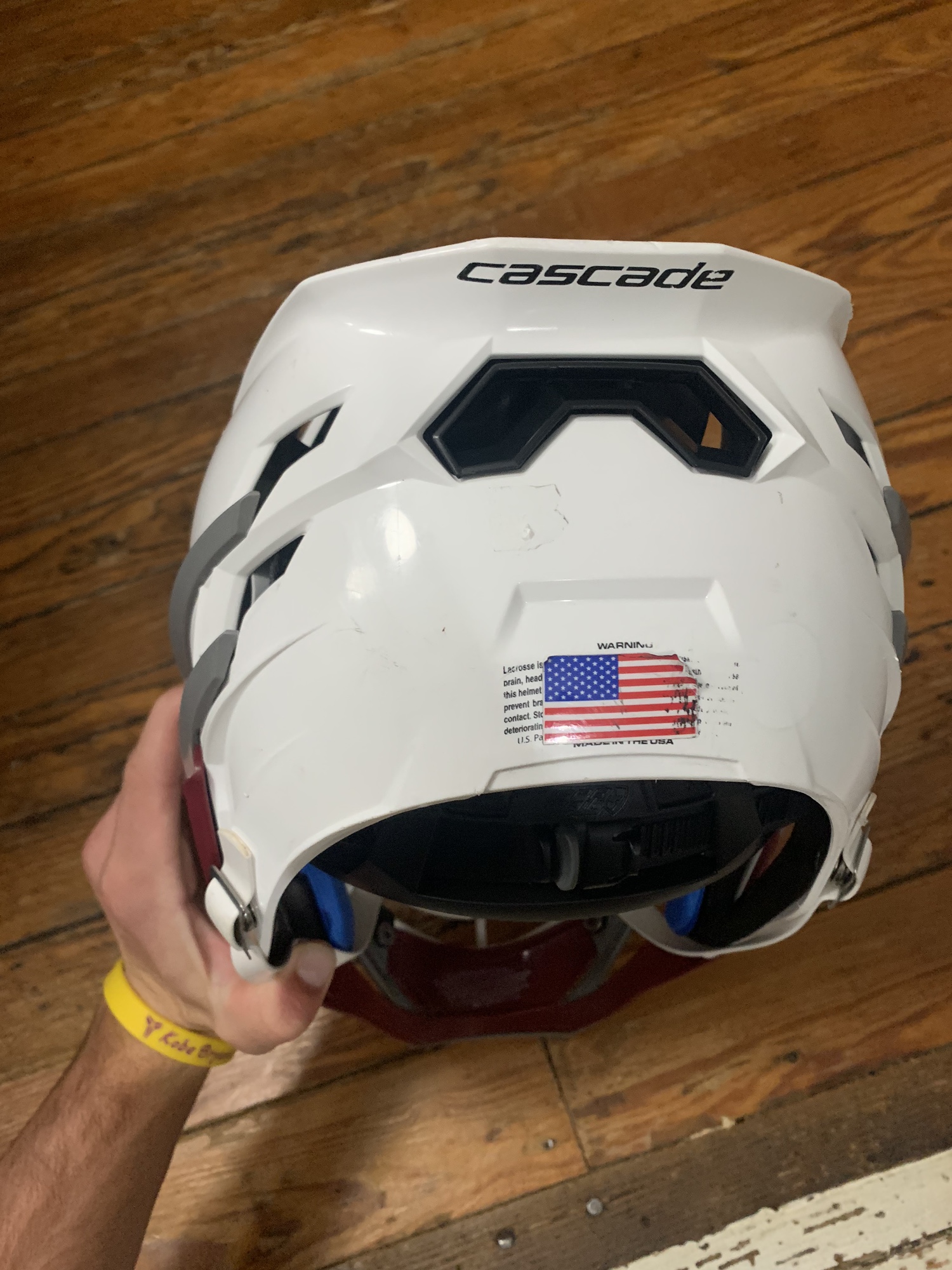 Cascade XRS Lacrosse Helmet White with Pearl Facemask (Retail 350