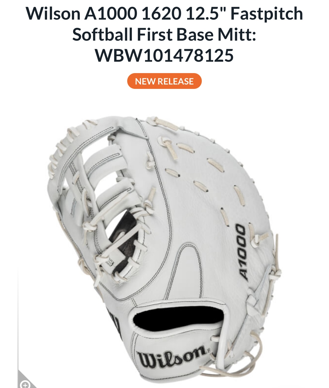 Brand New Wilson Left Hand Throw First Base A1000 Softball Glove 12.5