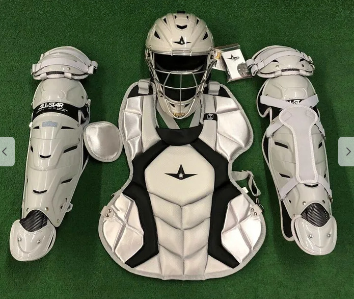 All Star System 7 Adult 16+ Catchers Gear Set NOCSAE CKCCPRO1 Silver