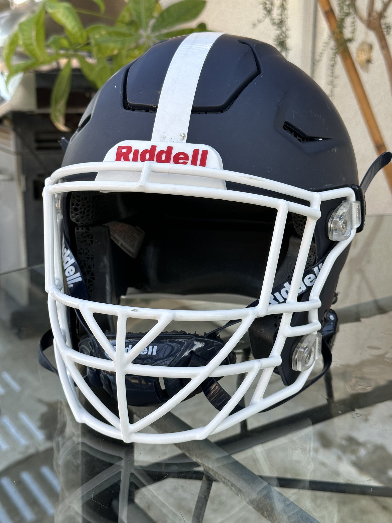 Riddell SpeedFlex Diamond Helmet, Adult/Varsity Matte Navy Blue