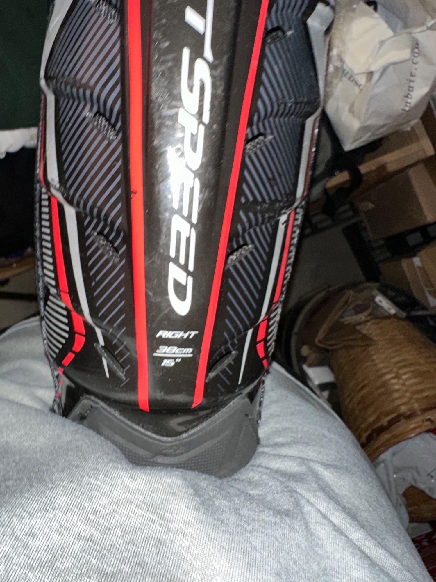 Used CCM 15" JetSpeed FT390 Shin Pads SidelineSwap