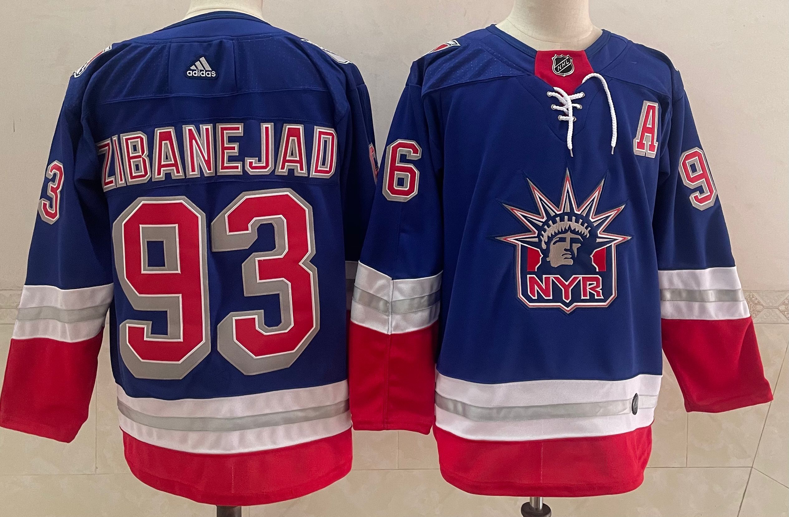 Adam Fox New York Rangers Hockey Jersey - Blue 52 throwback | SidelineSwap