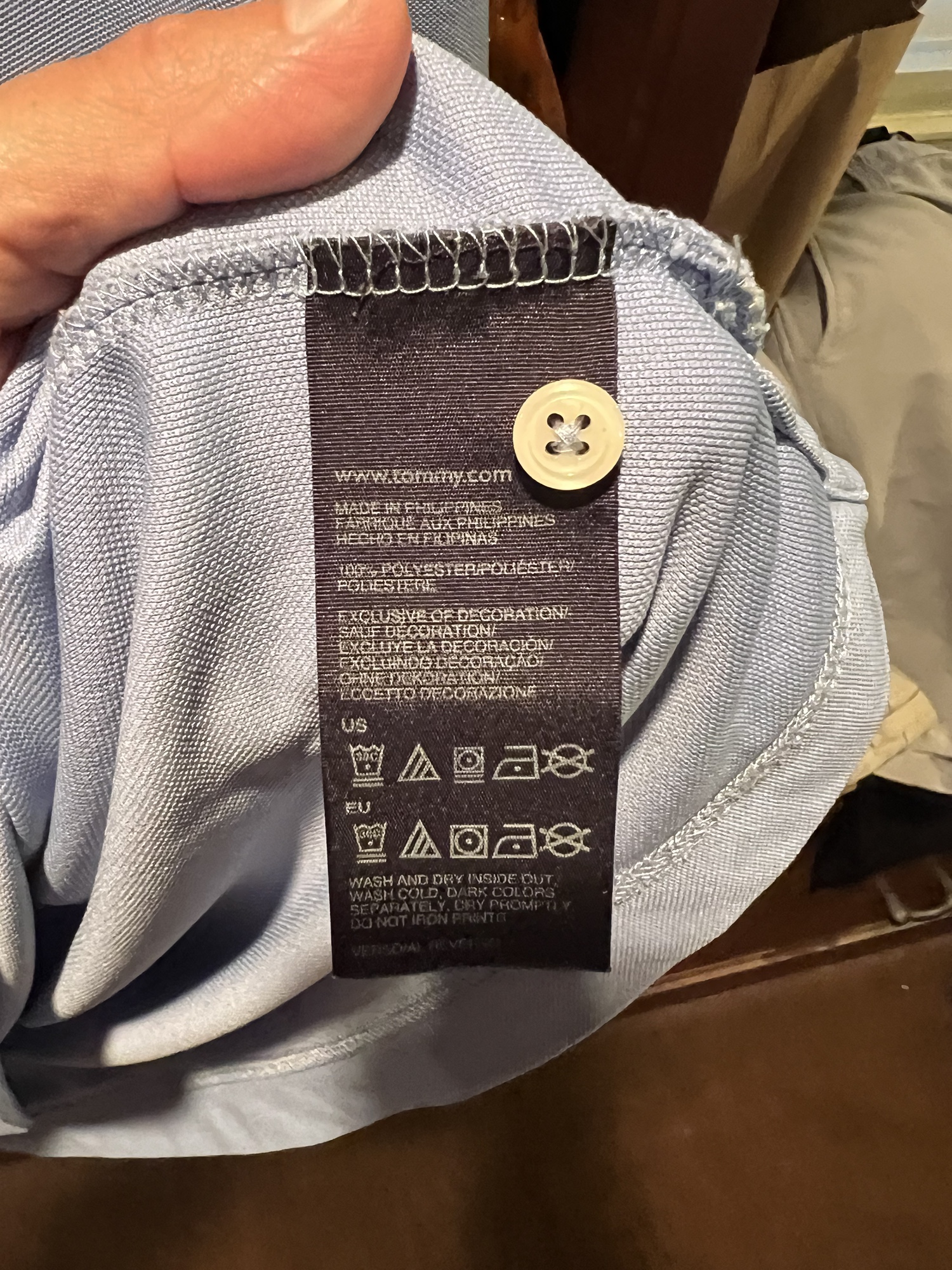 Tommy Hilfiger Carolina Blue ShortSleeve Golf Polo Shirt (XL/TG/XG