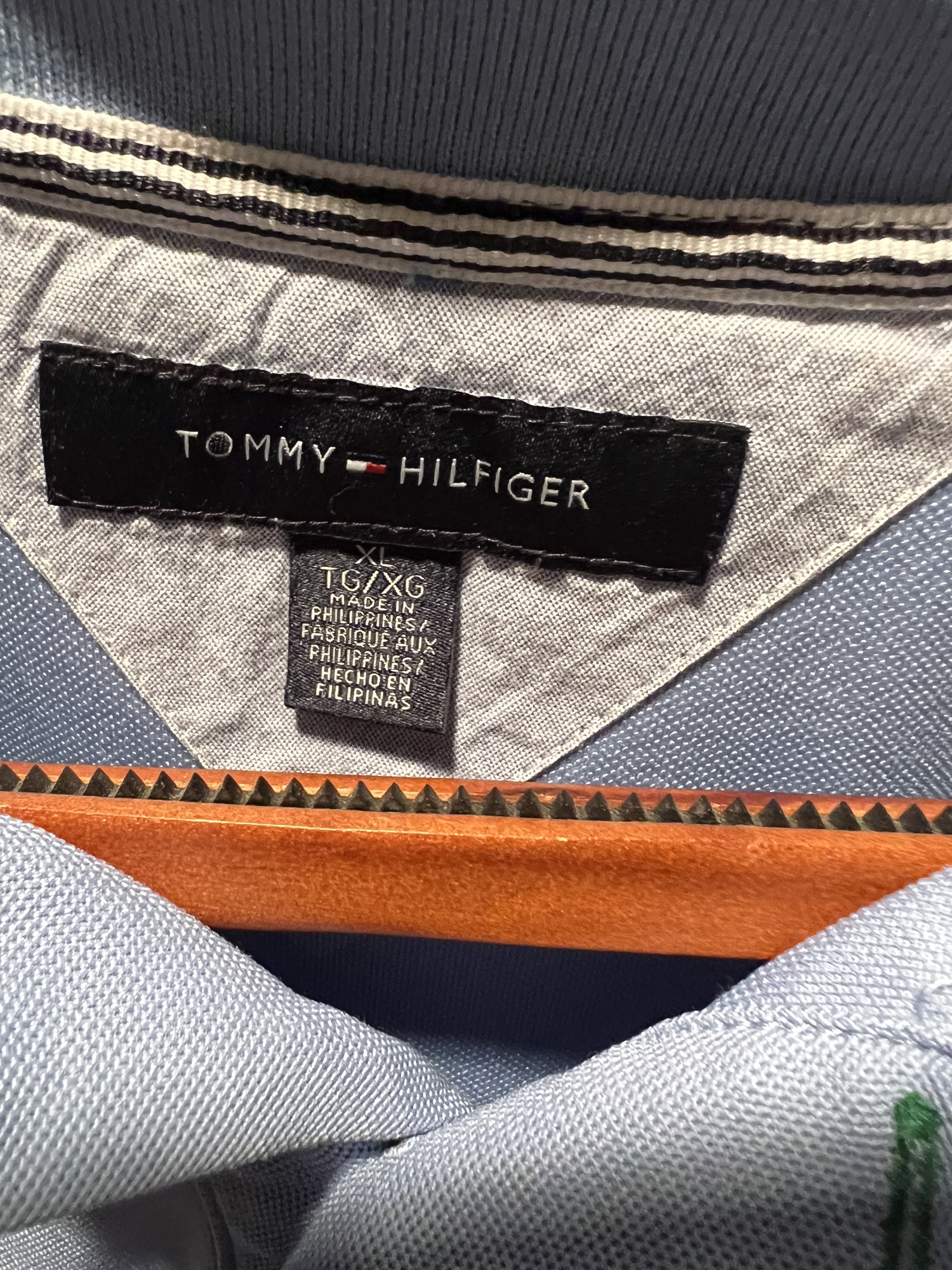 Tommy Hilfiger Carolina Blue ShortSleeve Golf Polo Shirt (XL/TG/XG