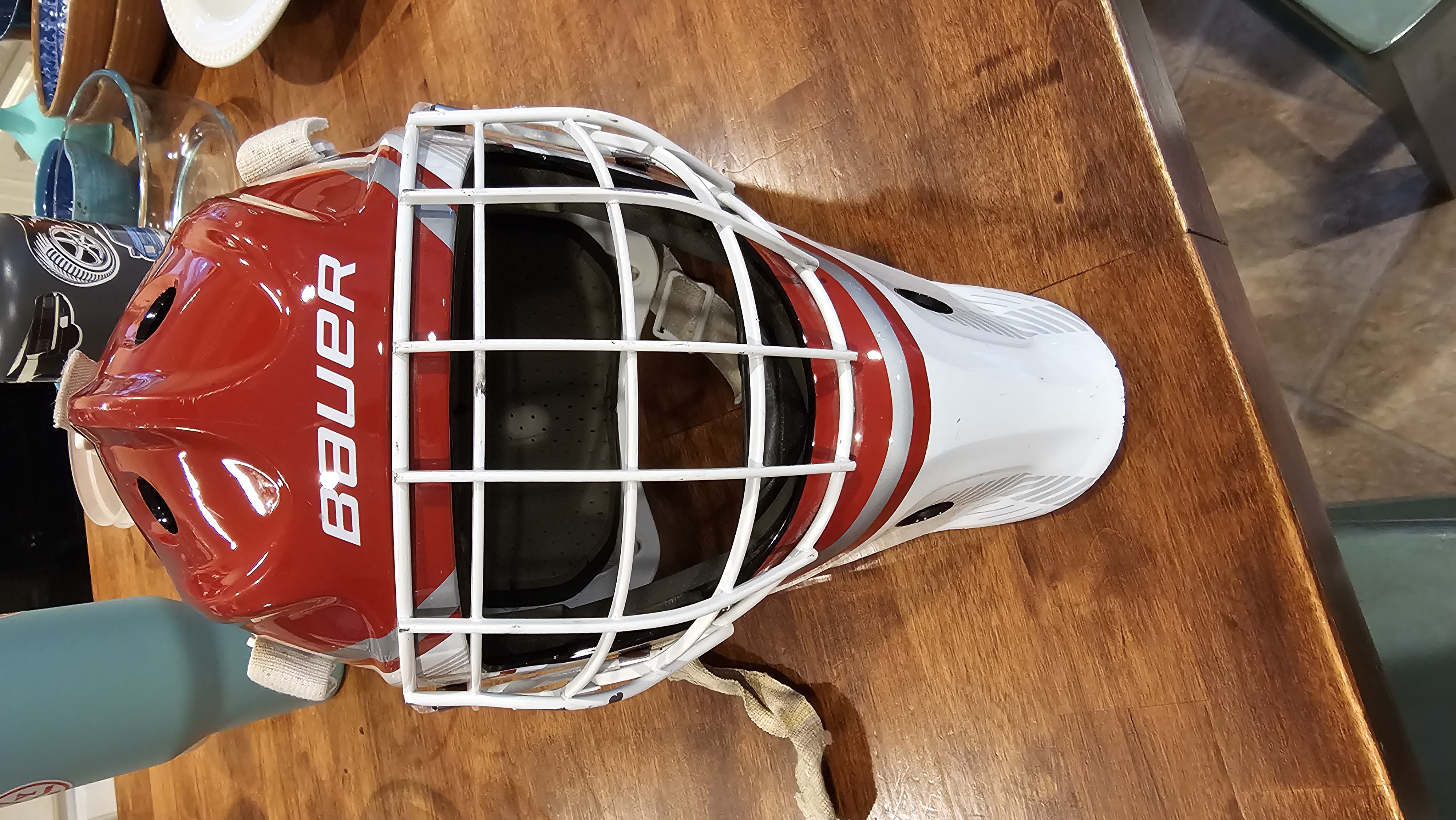 Intermediate Used Bauer NME 5 Goalie Mask and dangler SidelineSwap