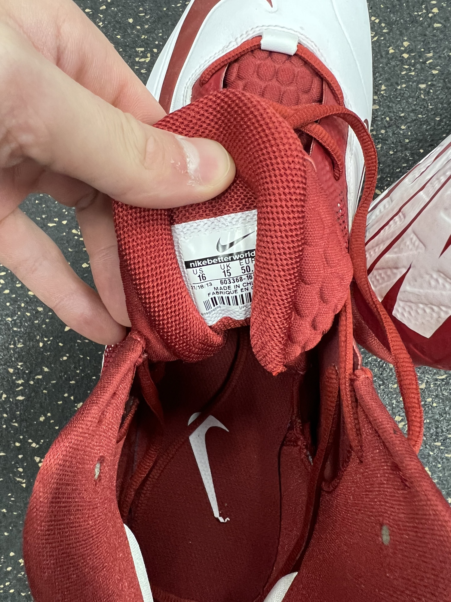 size 15 high top football cleats