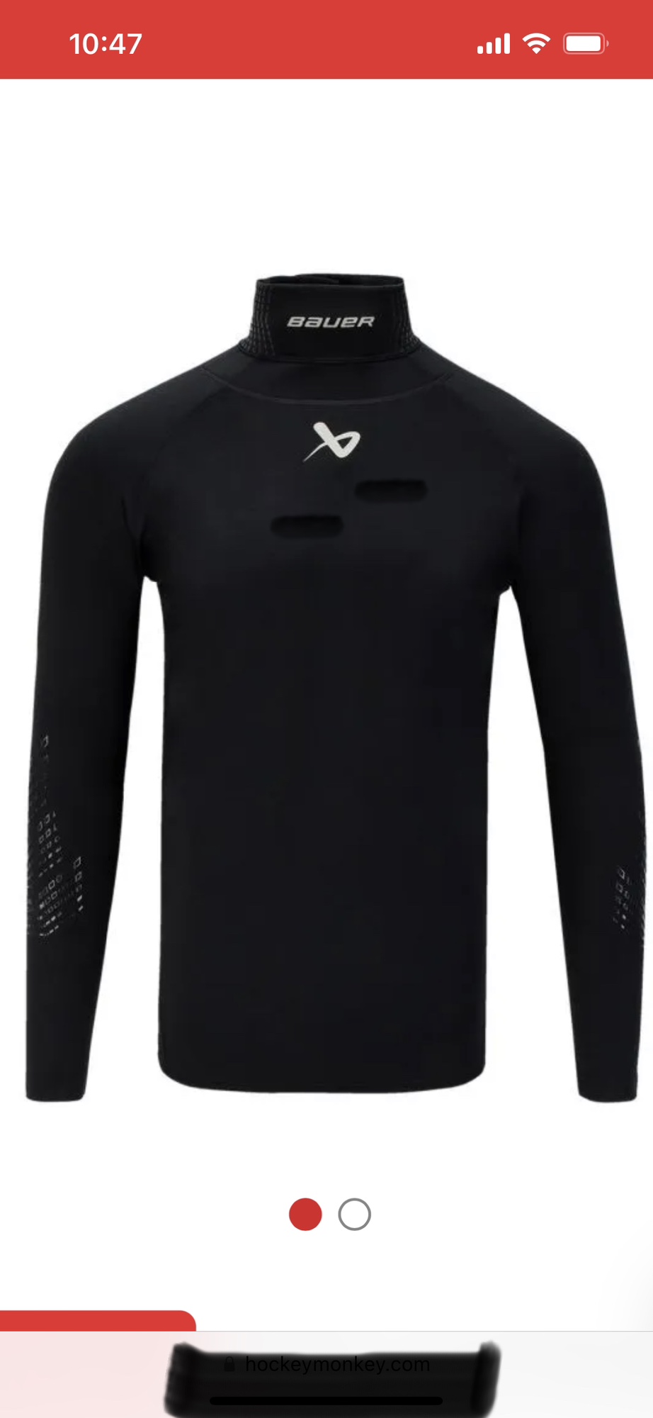 Bauer Core Kevlar Neck Guard Shirt Youth Xl SidelineSwap