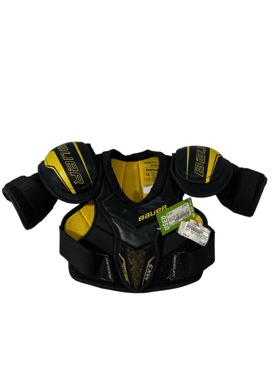 Used Bauer Supreme Totalone Mx3 Youth Lg Hockey Shoulder Pads