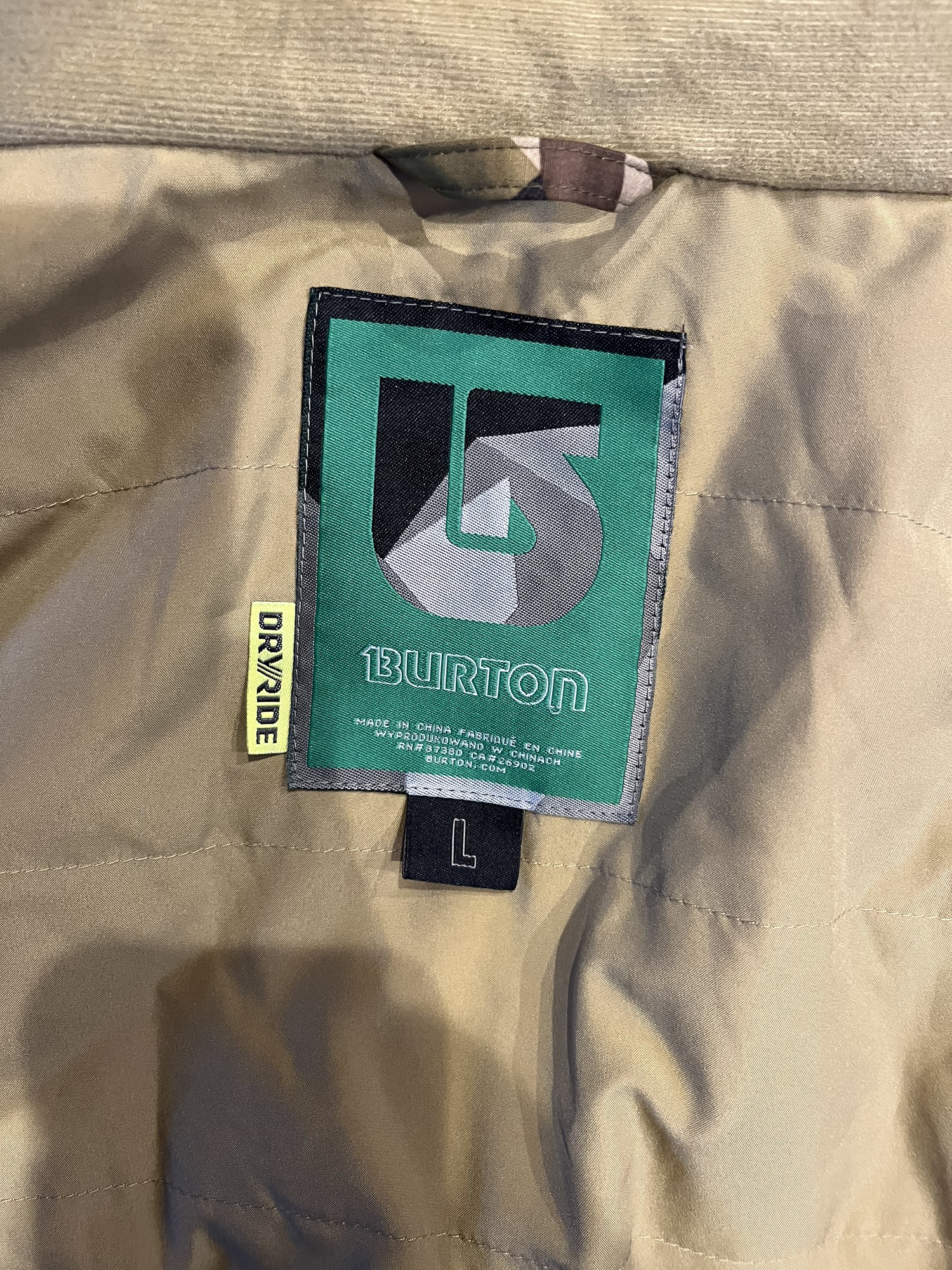 New Large Burton Jacket SidelineSwap