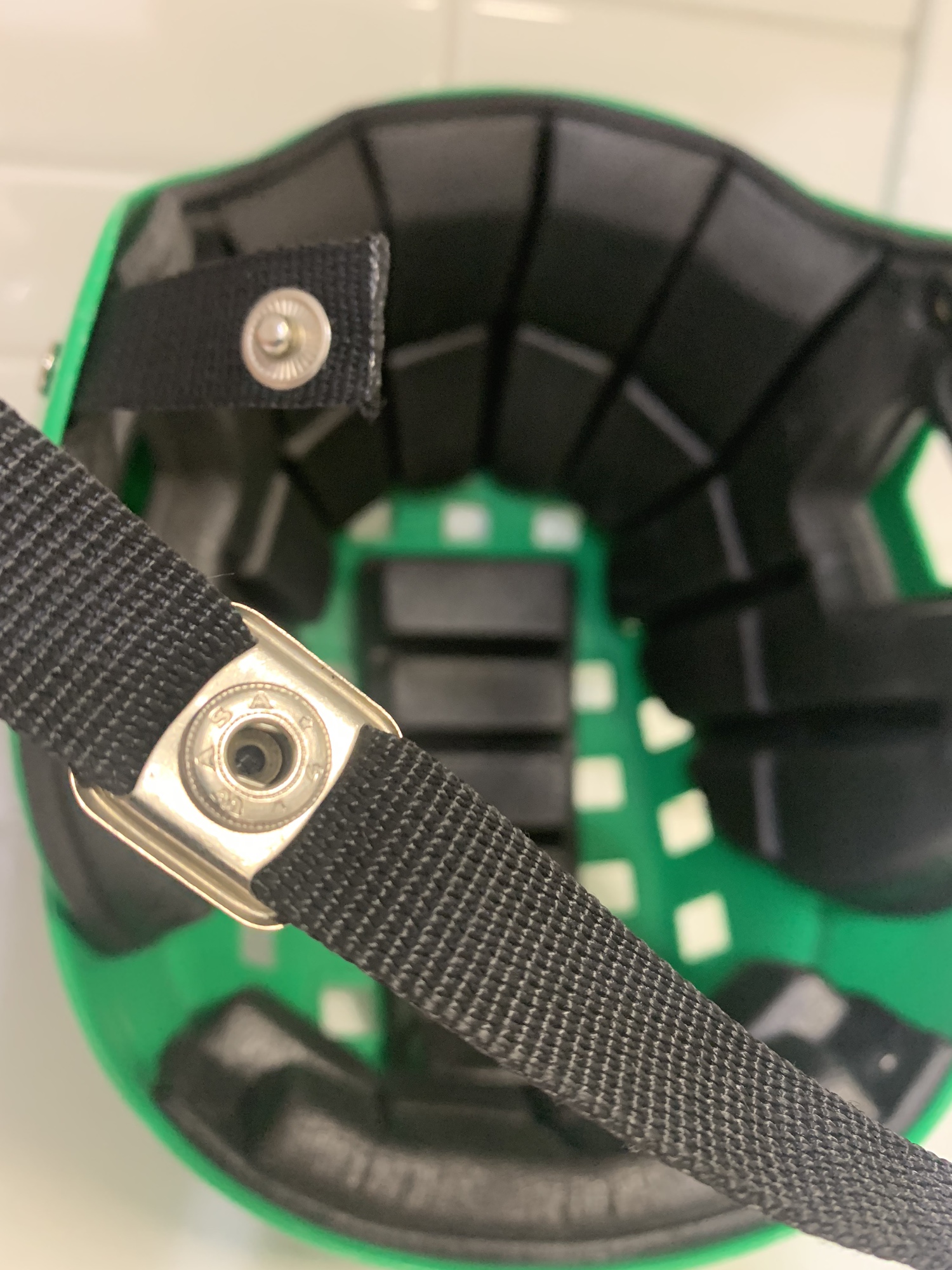 Green Jofa 280 Vintage Goalie Combo Player Helmet Made In Sweden