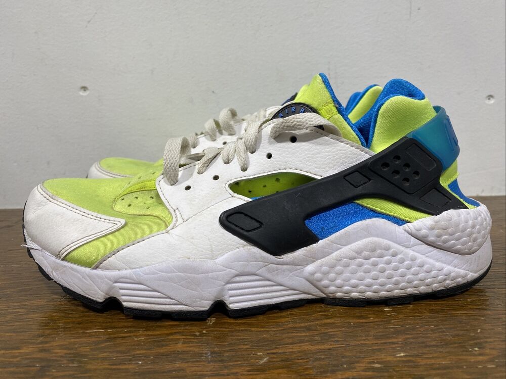 huaraches white blue and green