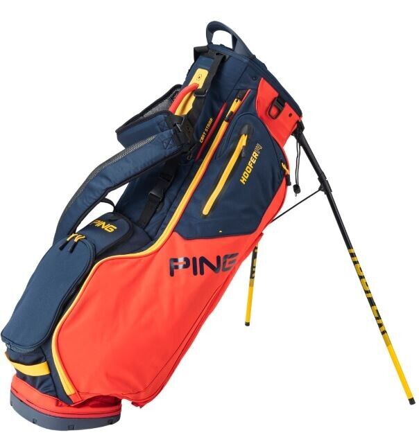 PING Hoofer 14 Stand Carry Golf Bag w/ Rain Hood Sunkiss/Navy New in Box 99999 SidelineSwap