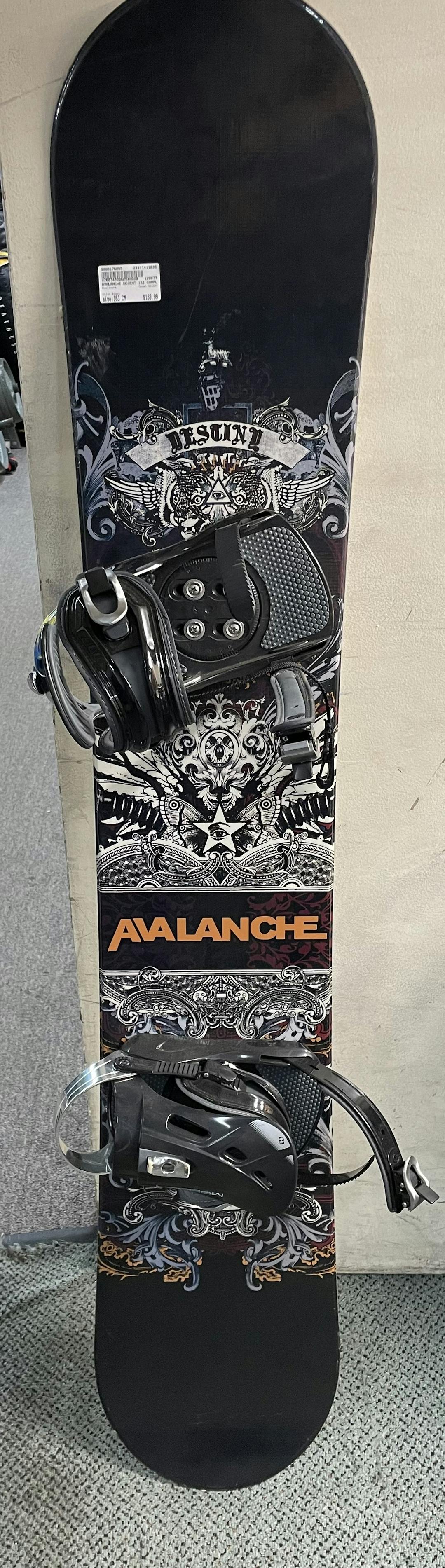 Used Avalanche Decent 163 Cm Men's Snowboard Combo SidelineSwap