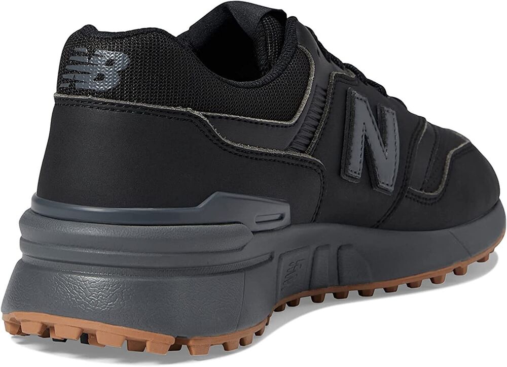 New Balance Men's 997 Spikeless Leather Golf Shoes Black 10 / 4E