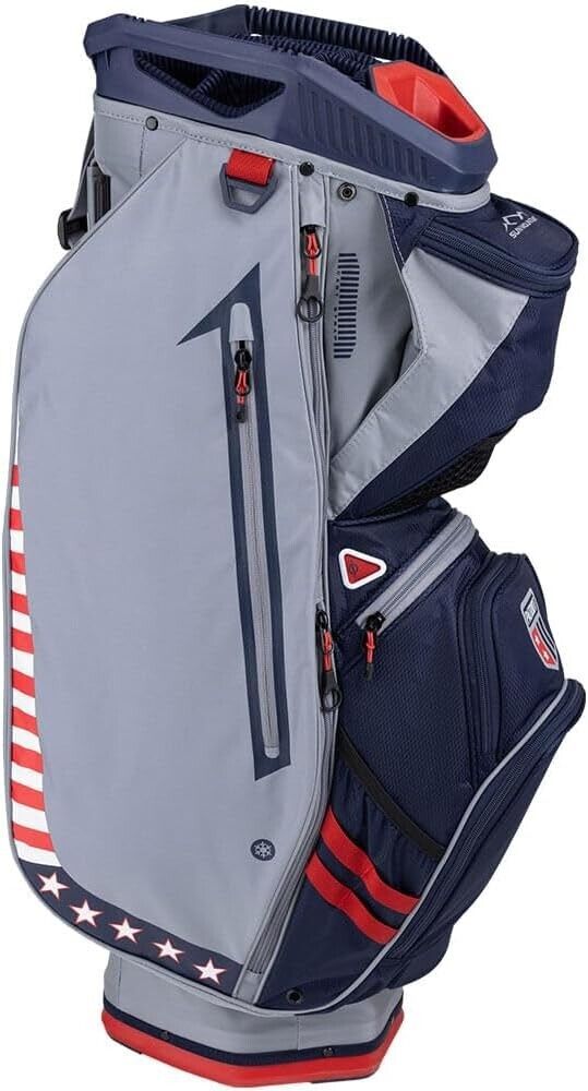 Sun Mountain Golf 2024 Sync Cart Bag 14Way Cart Bag PATRIOT USA
