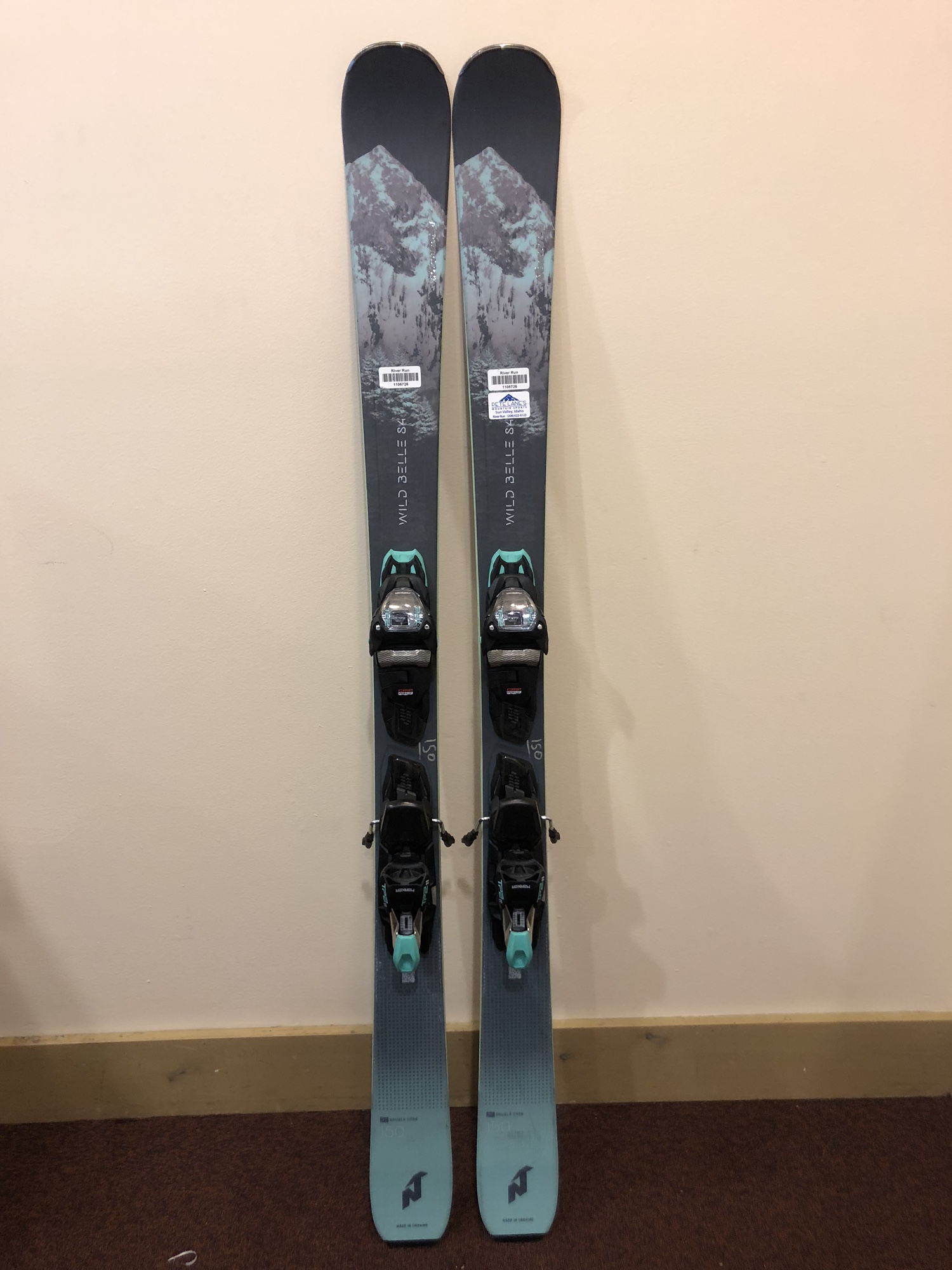 2023 Nordica Wild Belle Skis With Integrated Marker Bindings 150cm