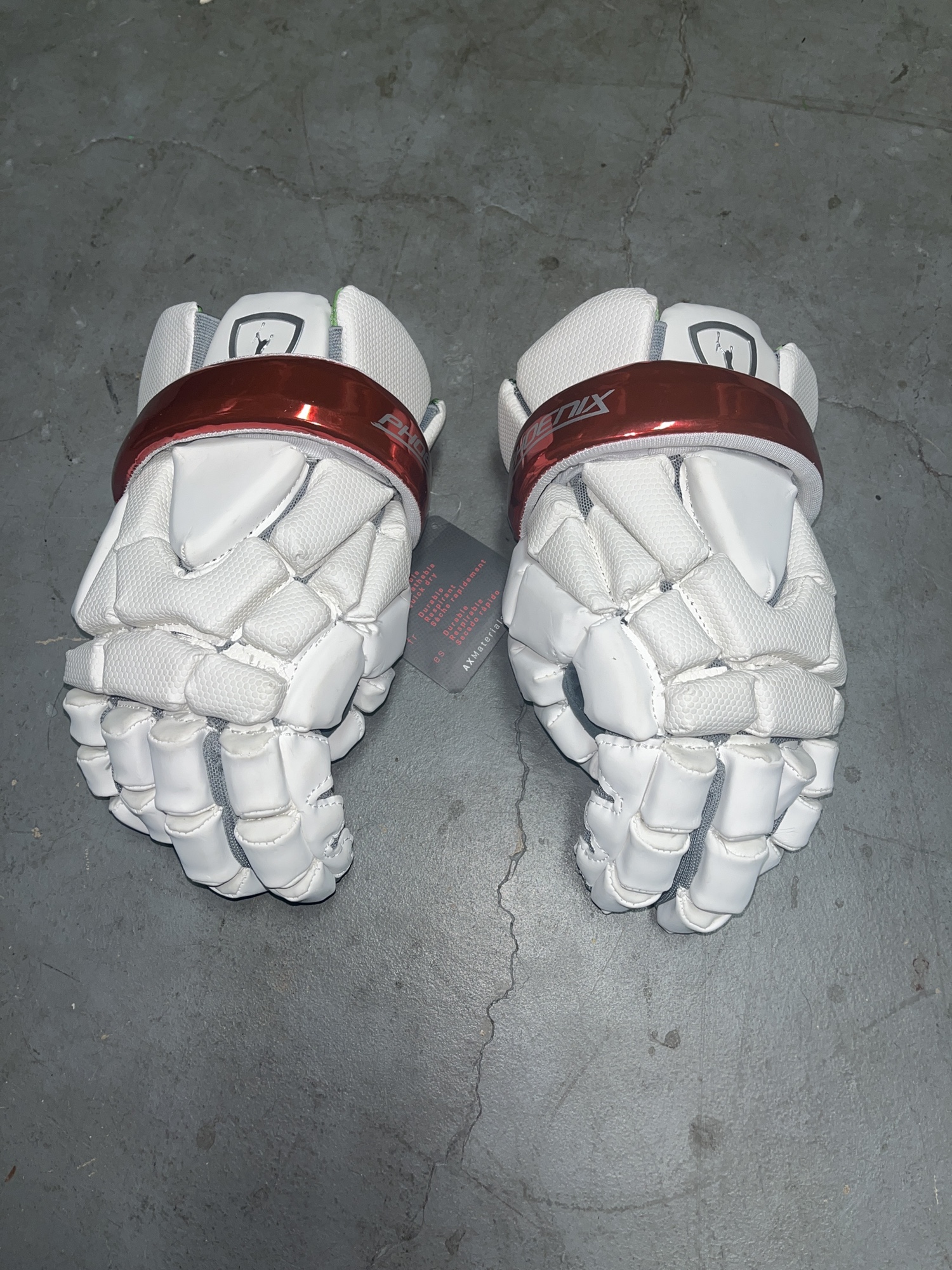 New Chrome Red Adrenaline 13" Phoenix Lacrosse Gloves SidelineSwap