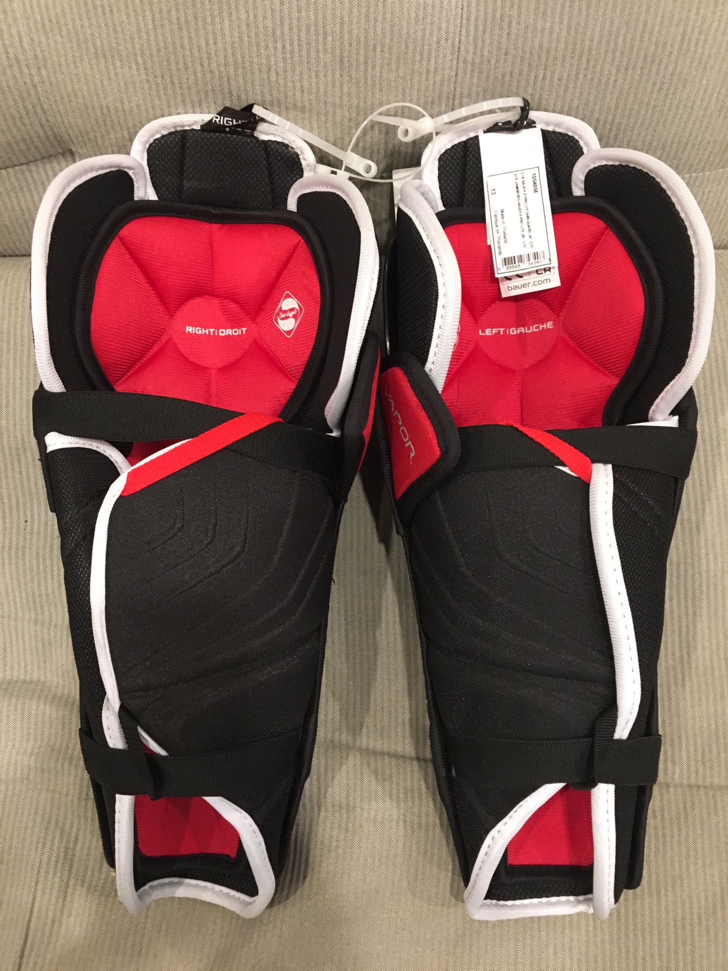 New! 13” Bauer Vapor X Pro Lite Shin Pads Shin Guards Junior SidelineSwap