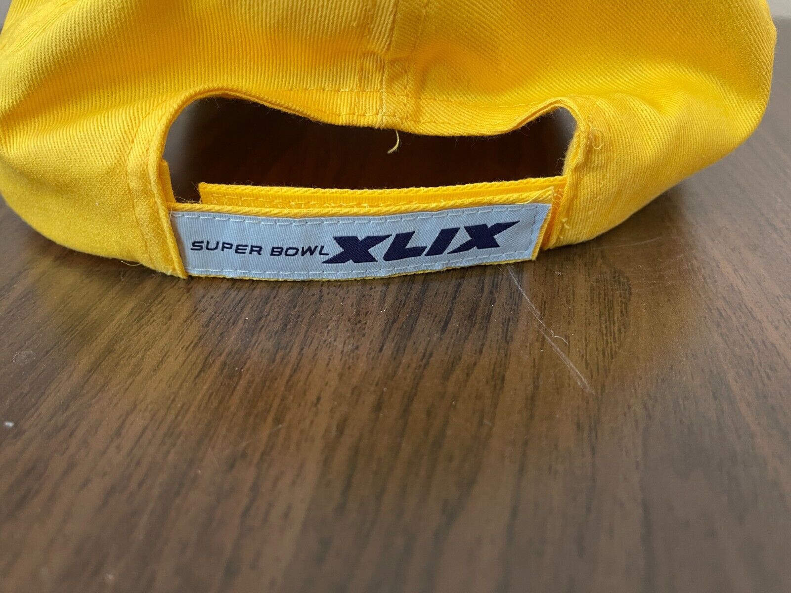 Super Bowl XLIX NFL FOOTBALL GLENDALE, ARIZONA Yellow Adjustable Strap Super Bowl XLIX NFL FOOTBALL GLENDALE, ARIZONA Yellow Adjustable Strap