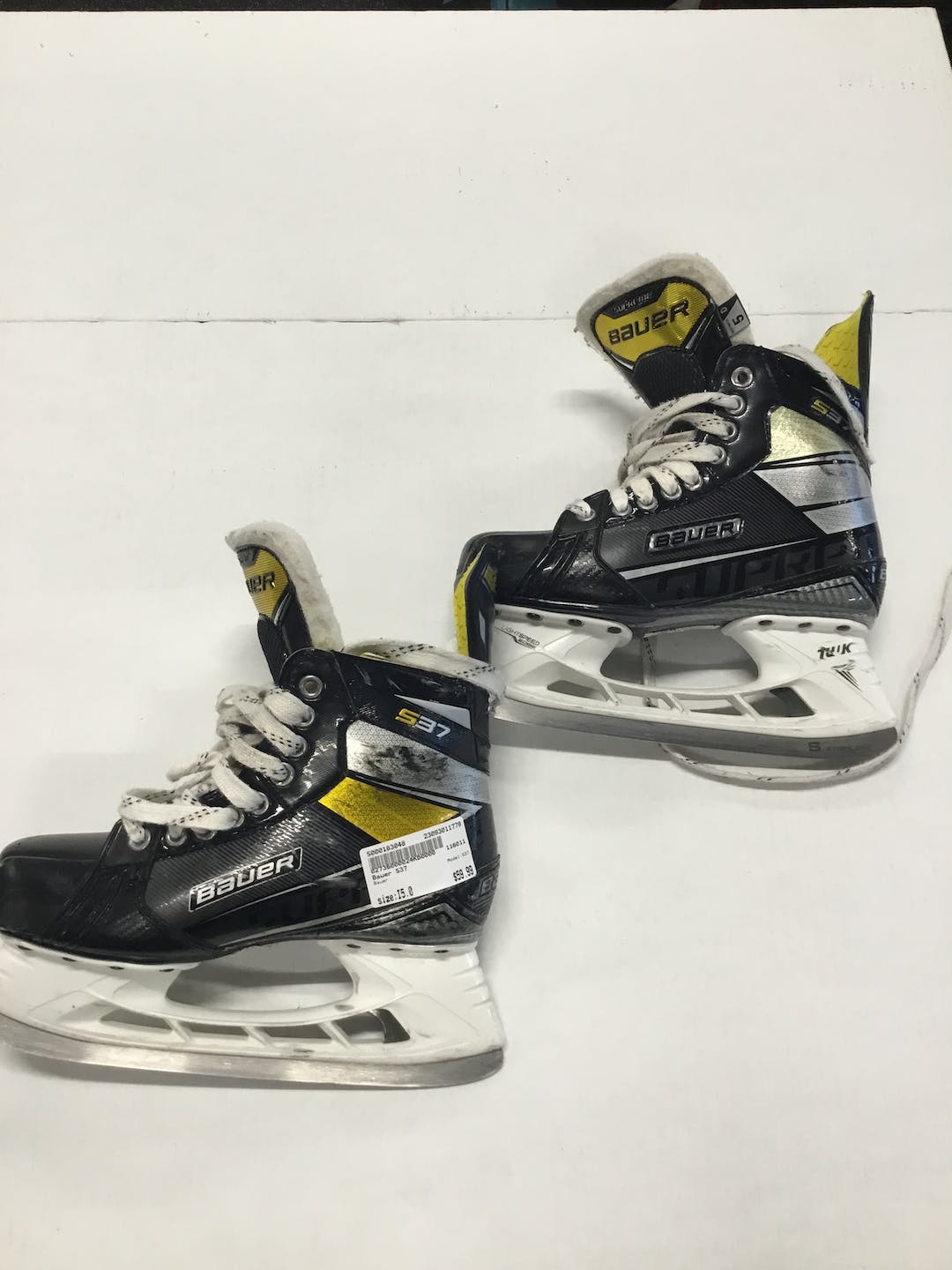 Used Bauer S37 Intermediate 5.0 Ice Hockey Skates SidelineSwap