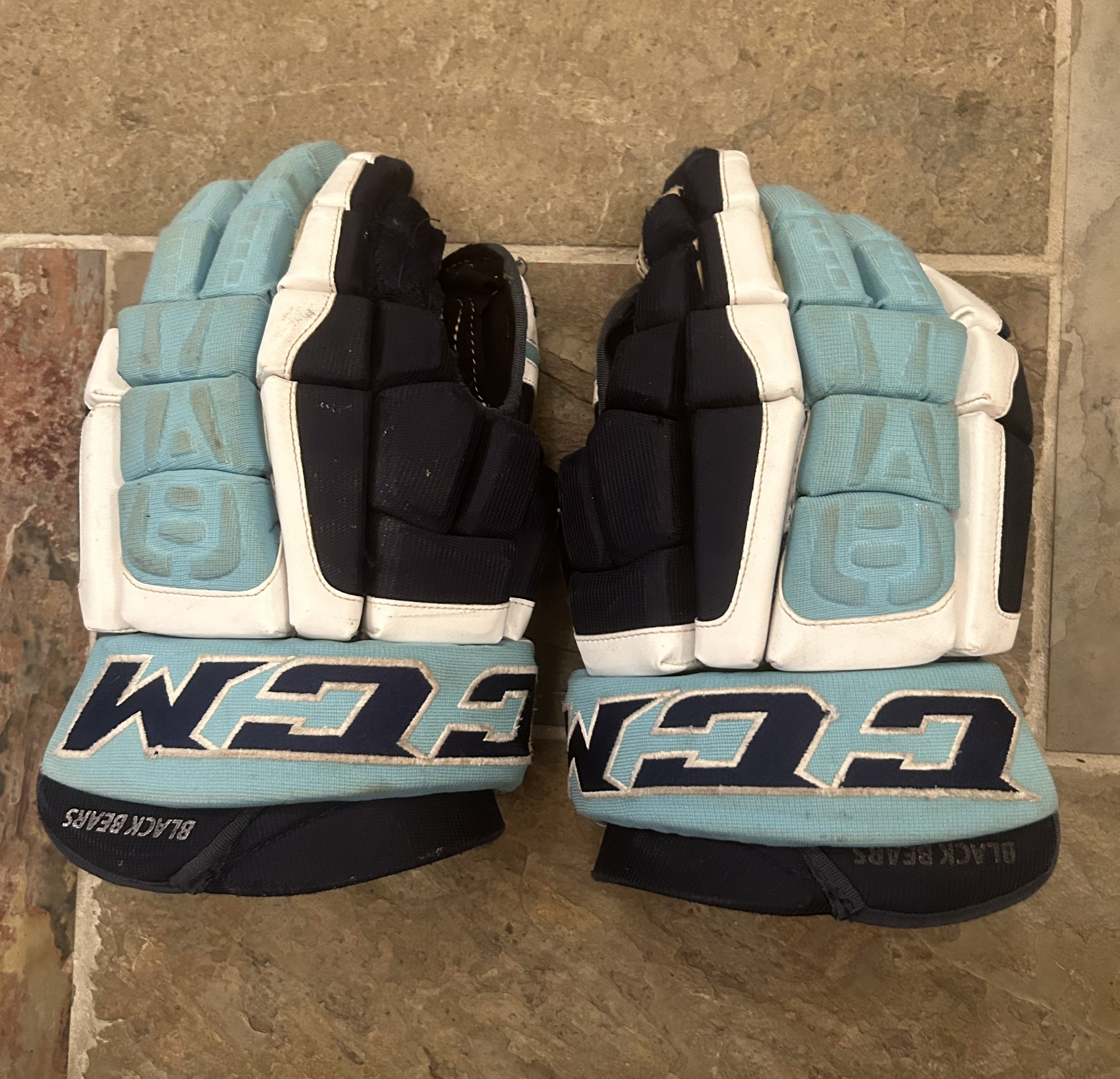 CCM U+ CL Pro Stock Hockey Gloves 14” Maine Blackbears SidelineSwap