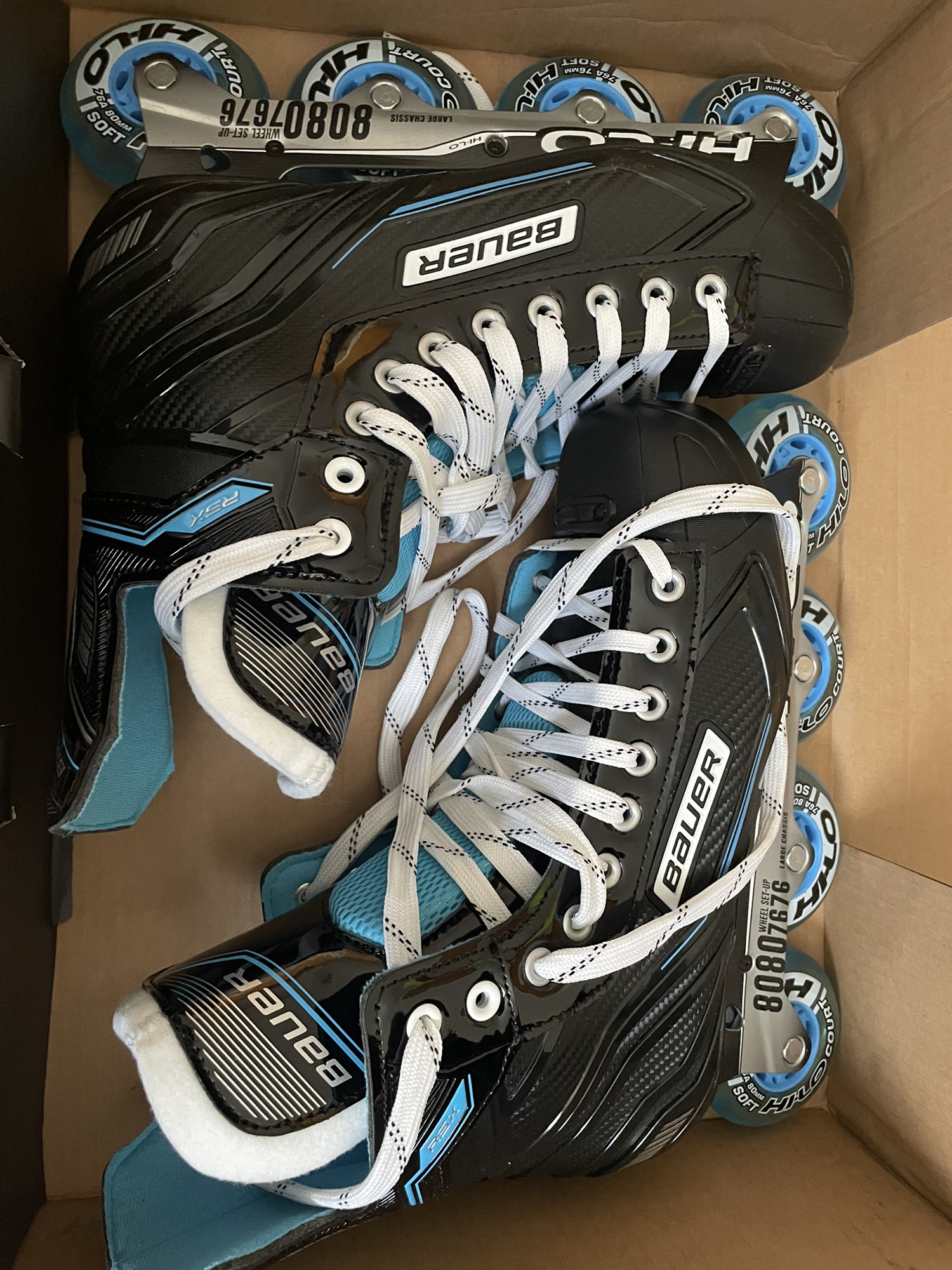 New Bauer Regular Width Size 10 RSX Inline Skates SidelineSwap