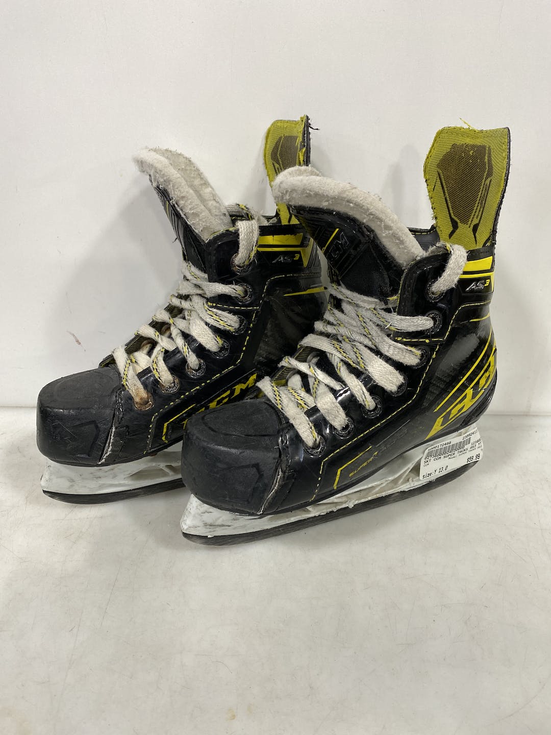 Used Ccm Super Tacks As3 Youth 13.0 Ice Hockey Skates SidelineSwap