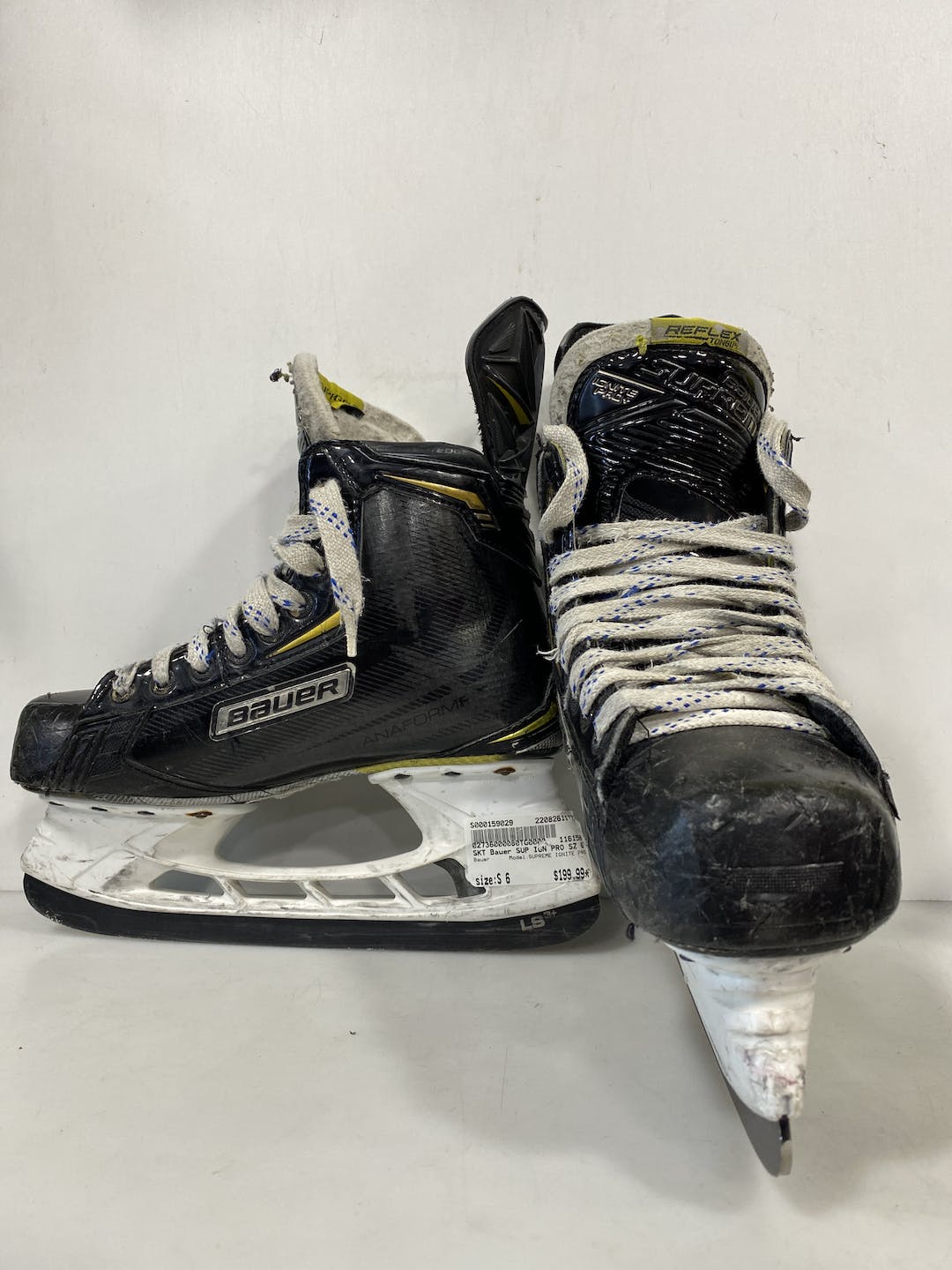 Used Bauer Supreme Ignite Pro Senior 8 Ice Hockey Skates SidelineSwap
