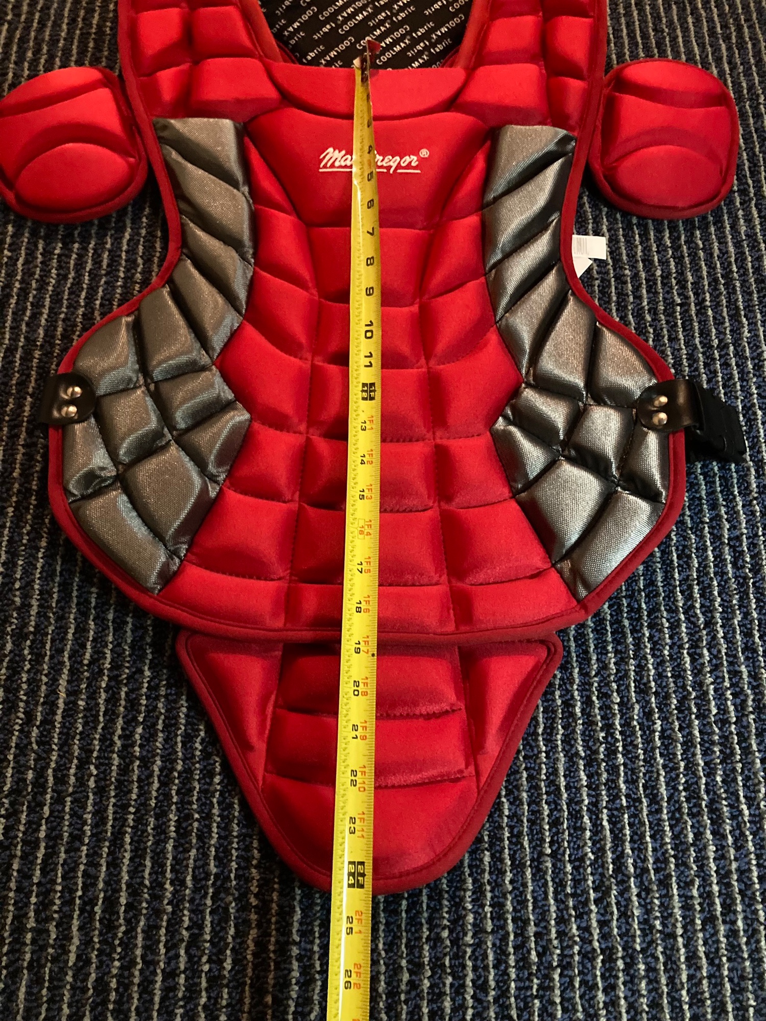 New MacGregor Catchers Chest Protector Scarlet Red 15” Varsity
