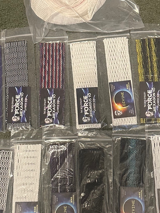 Lacrosse Mesh Dynasty Stringer Bundle Multiple Diamond Sizes And Colors