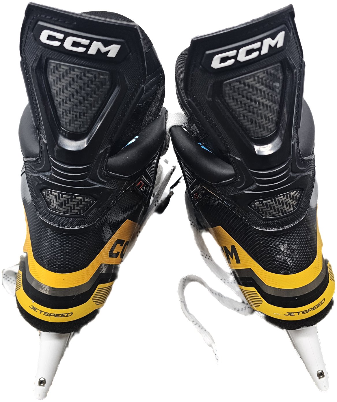 CCM JETSPEED FT6 PRO STOCK HOCKEY SKATES 10 TAPERED NEW YELLOW MIC(11197) SidelineSwap