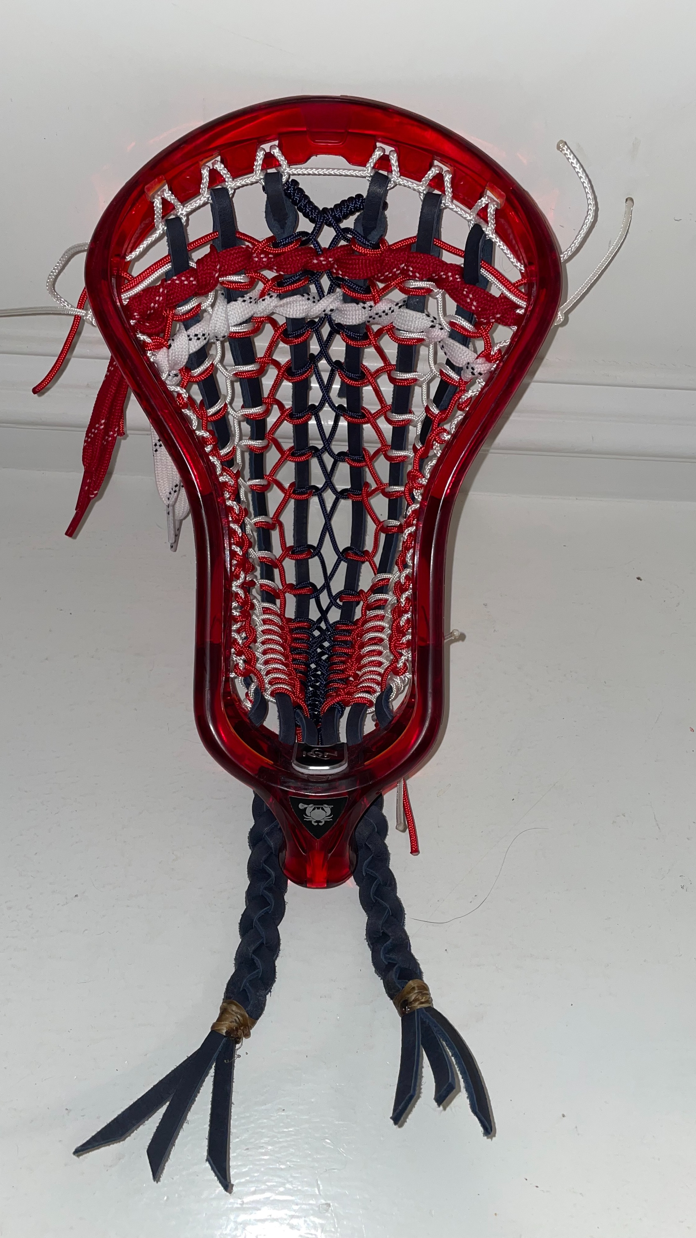 New Attack & Midfield ECD Ion Lacrosse Head RED Custom SIX SHOOTER