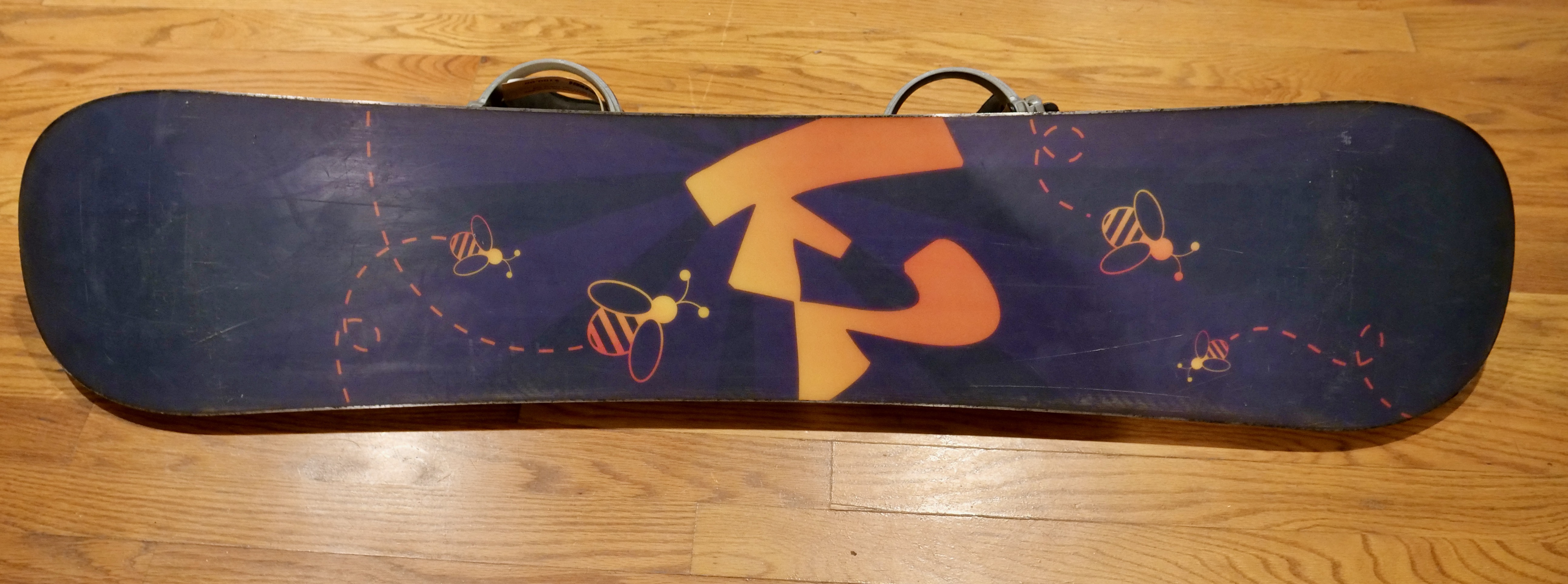 Used Kid's K2 Mini Luna Snowboard All Mountain With Bindings Soft Flex