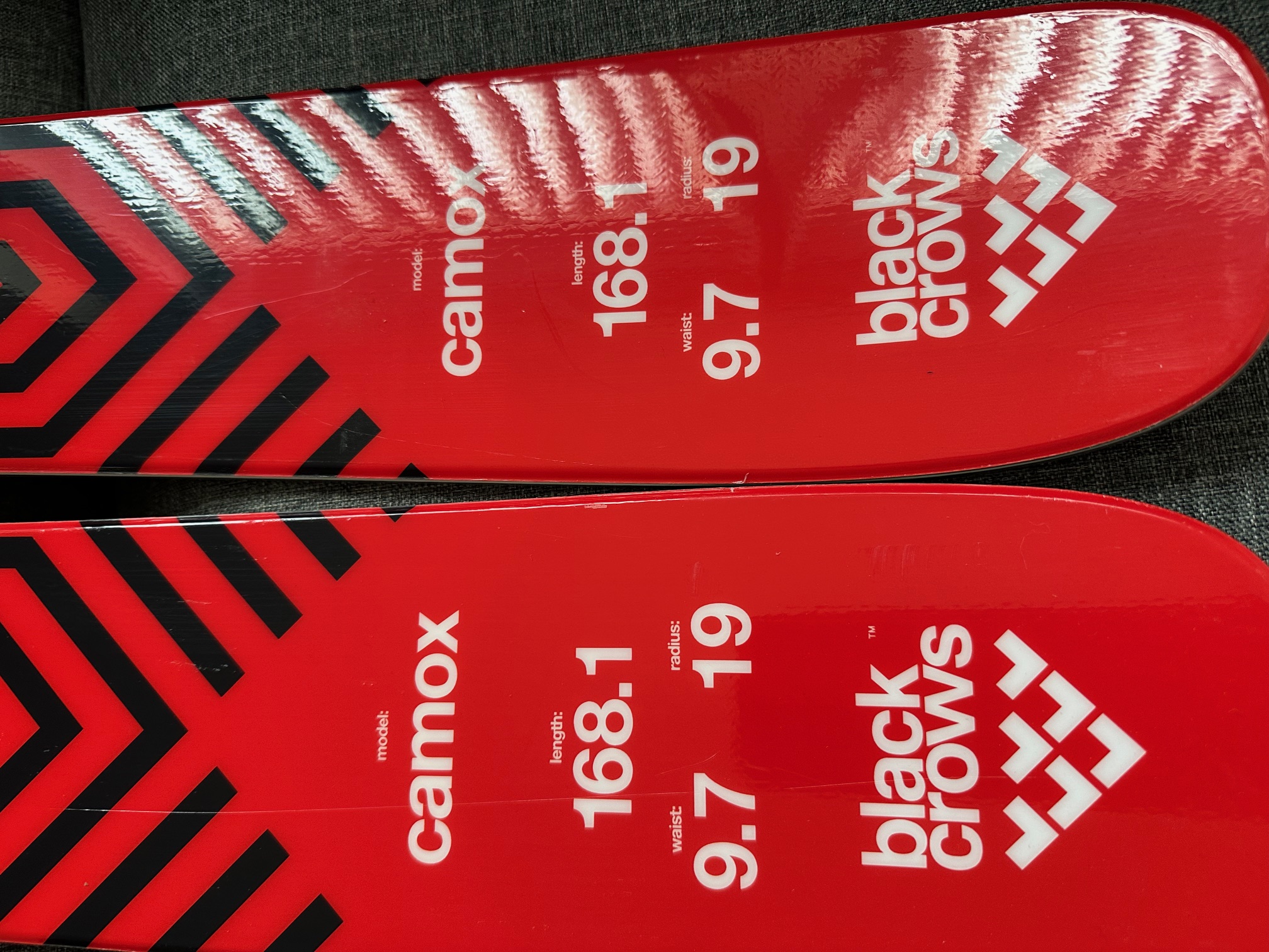 Used Unisex Black Crows 168 cm Alpine Touring Camox Skis Without