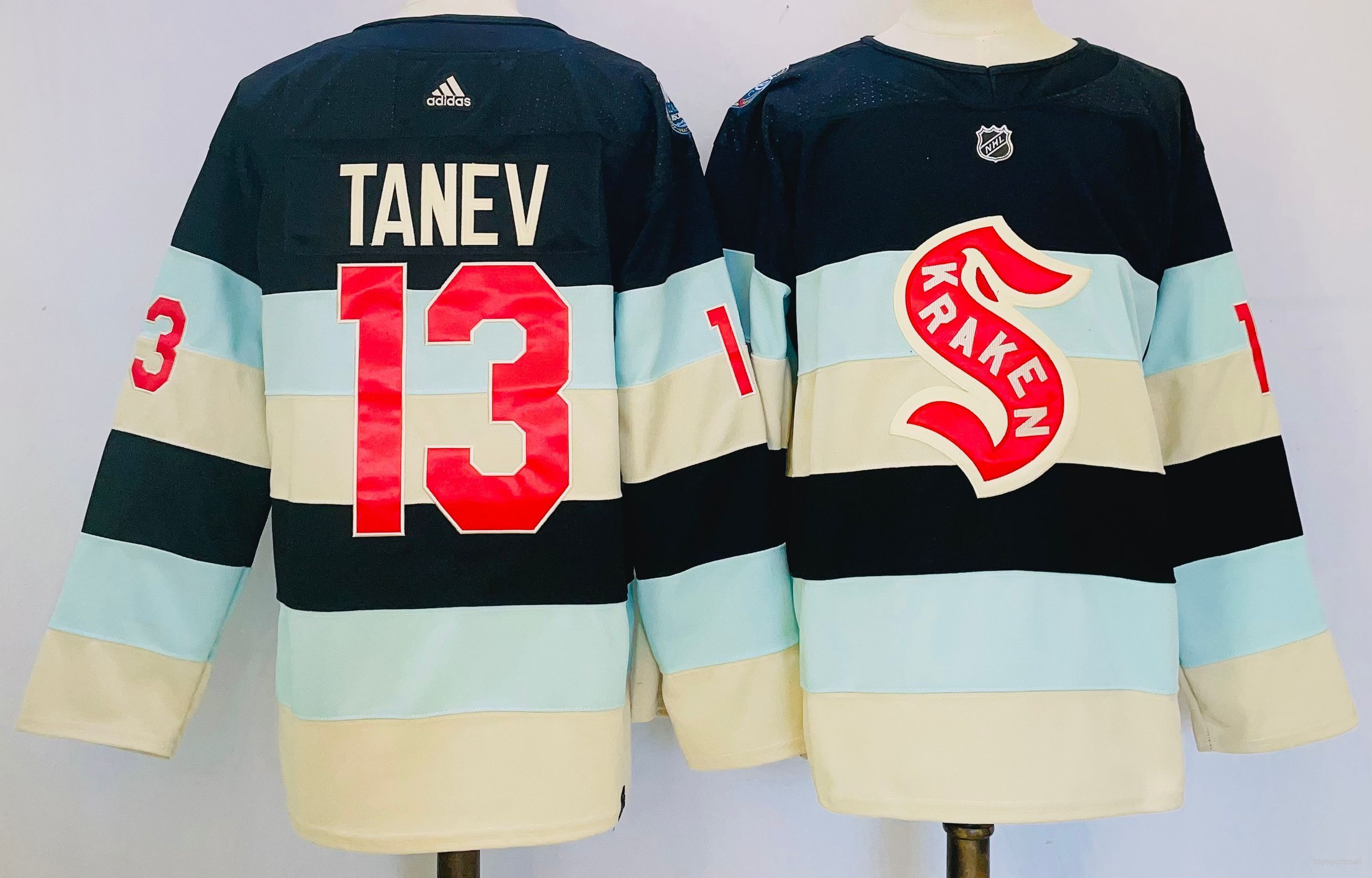 Brandon Tanev Seattle Kraken Navy Winter Classic Ice Hockey