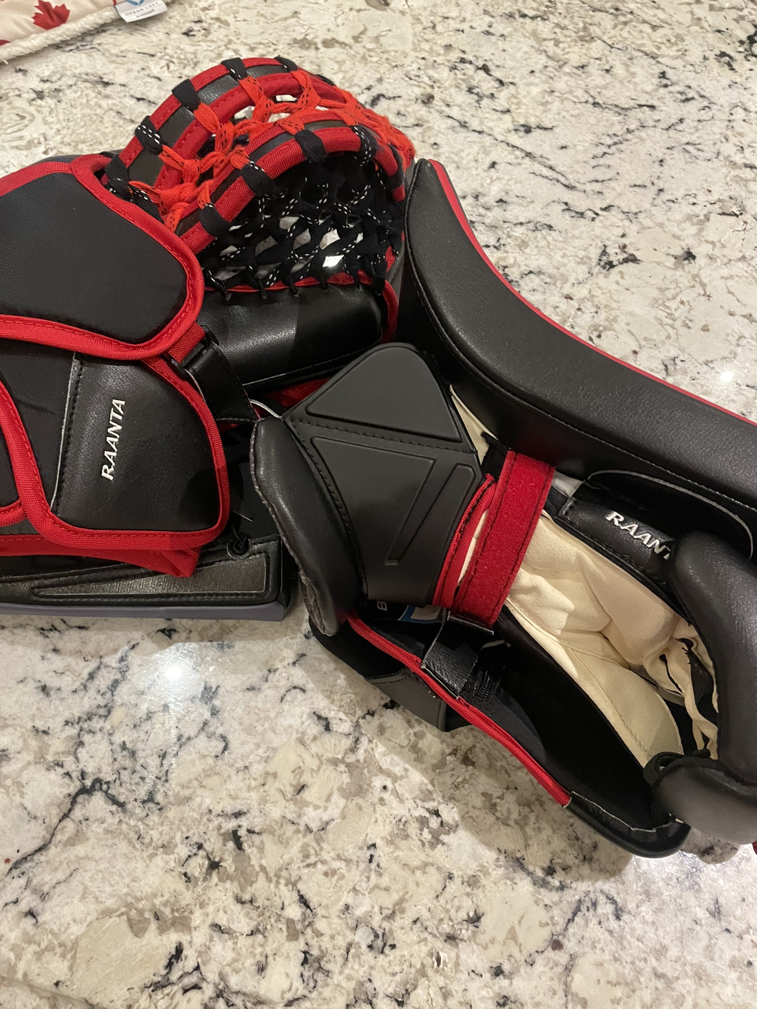 Brand New Antti Raanta Canes Stadium Series Bauer Mach Pro Stock Glove