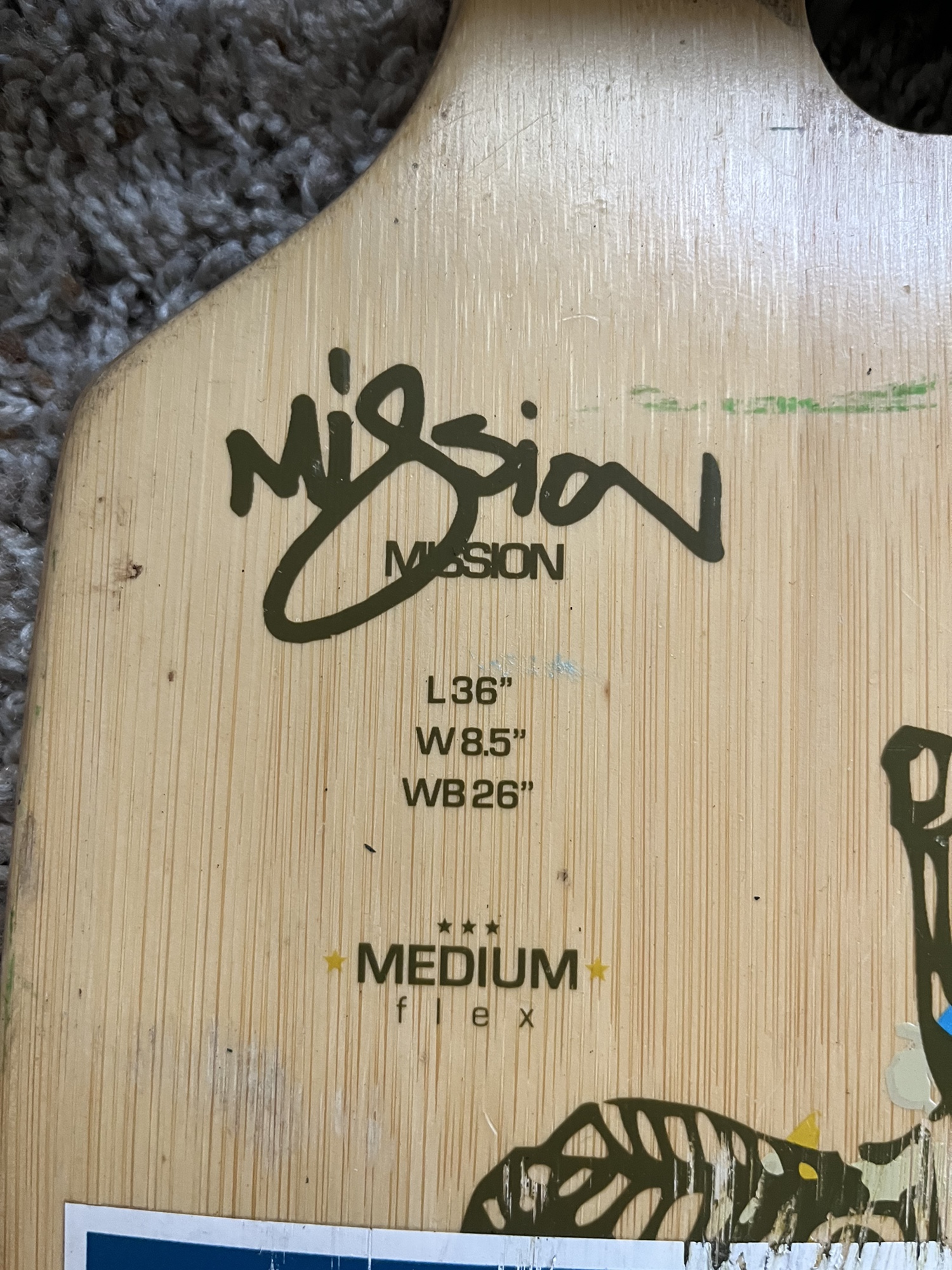 美品中古品/9.33feetDEGAWA\"NOBRAND\"LONGBOARD Used Bustin mission Bamboo Longboard 36” | SidelineSwap