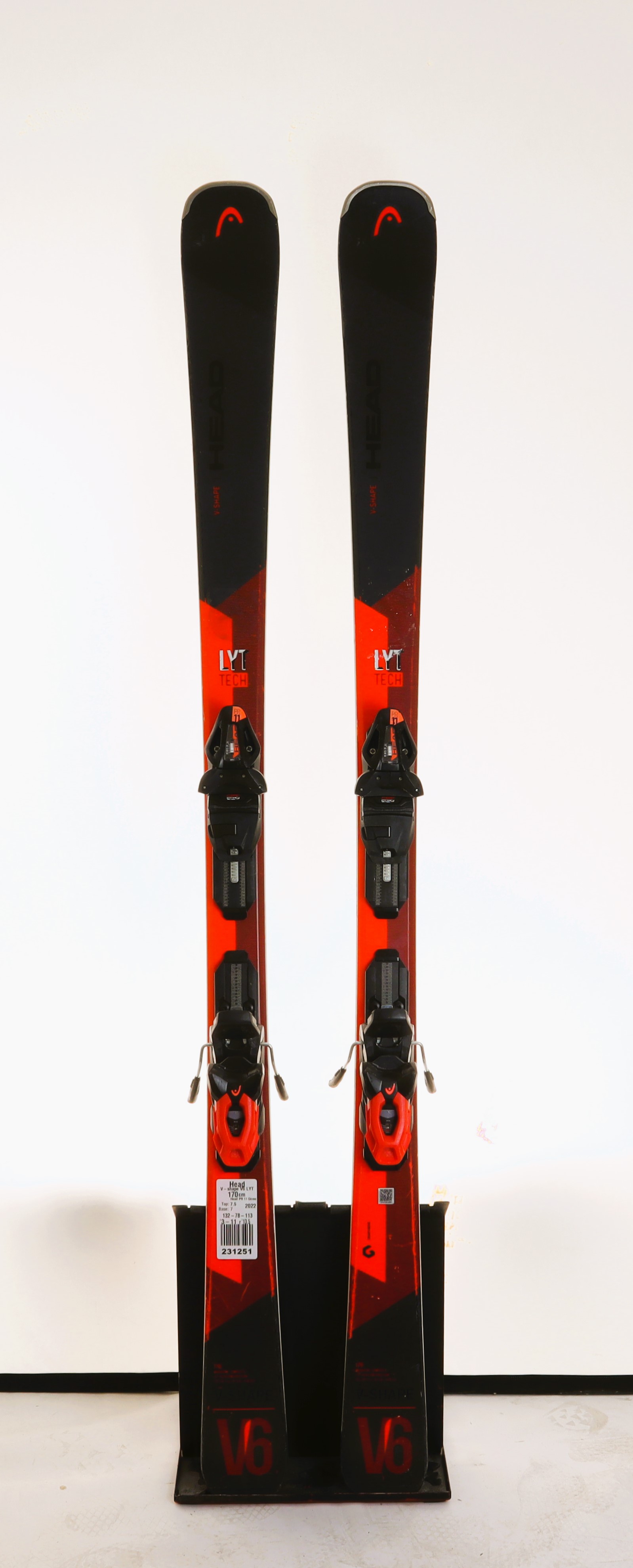 Used 2022 Head VShape V6 LYT Demo Ski with Head PR 11 Bindings Size