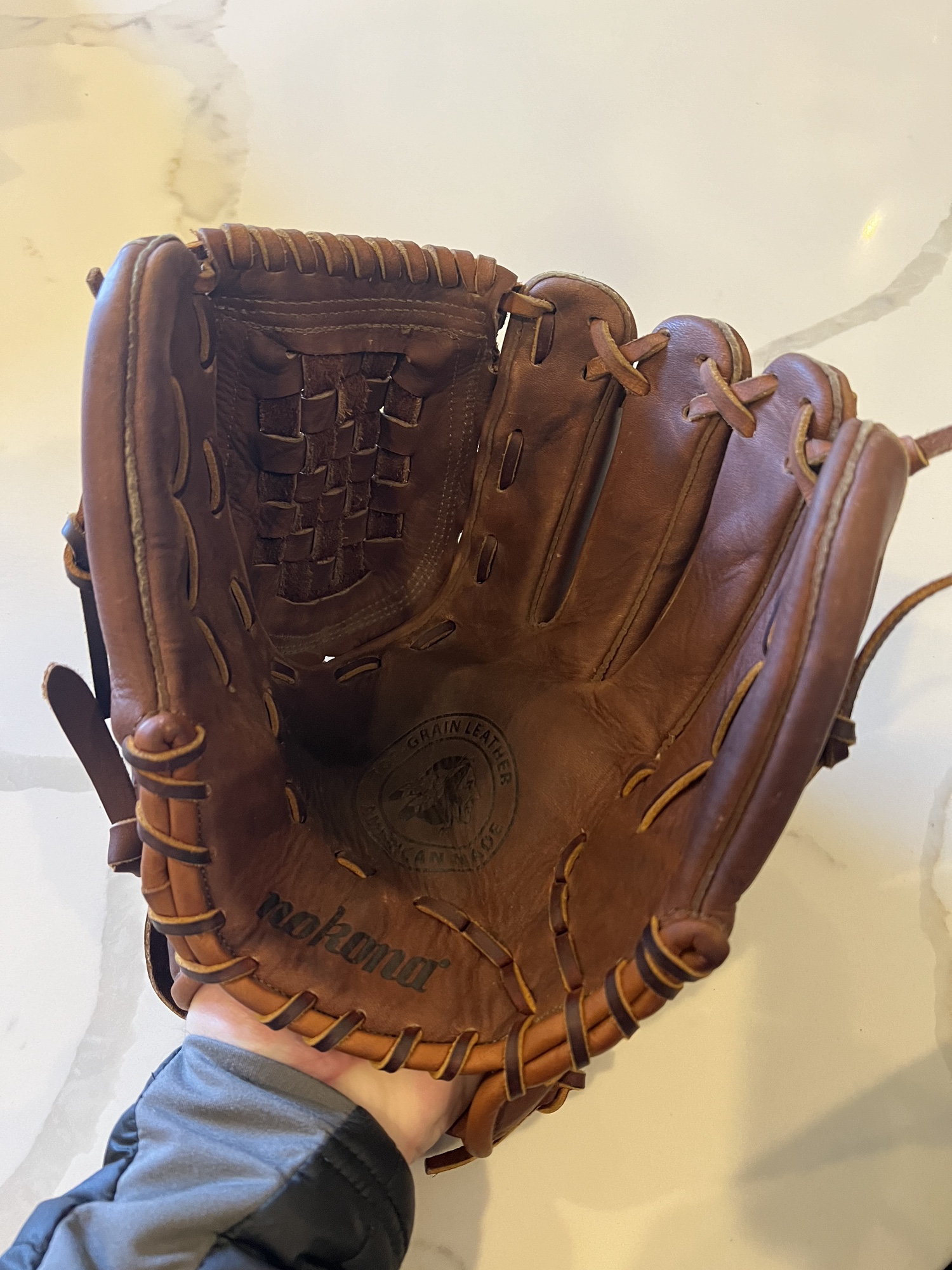 Nokona Glove Nokona X2 Elite Youth Red White Blue Mod