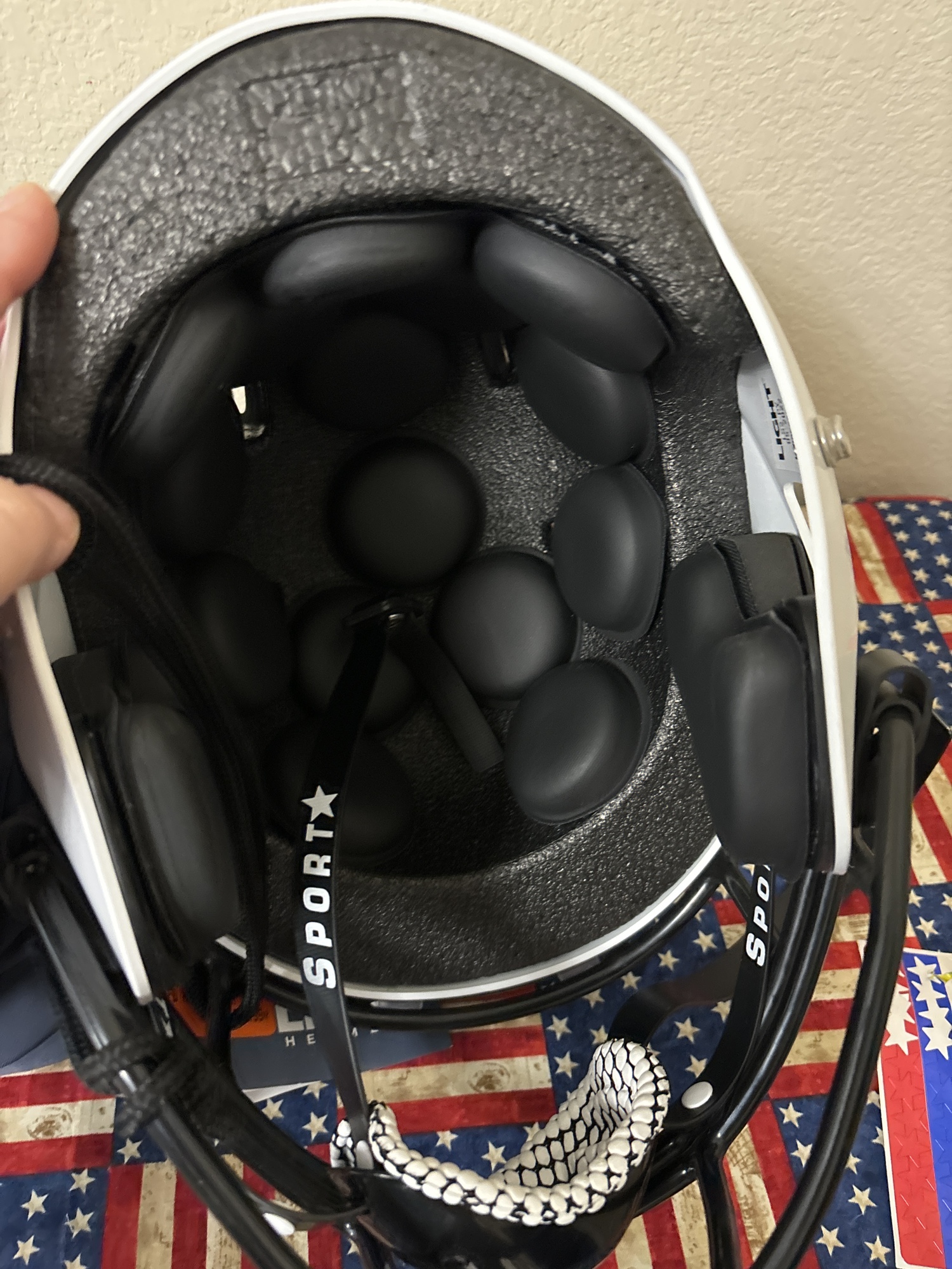 Light Football Helmet White New Youth Med SidelineSwap