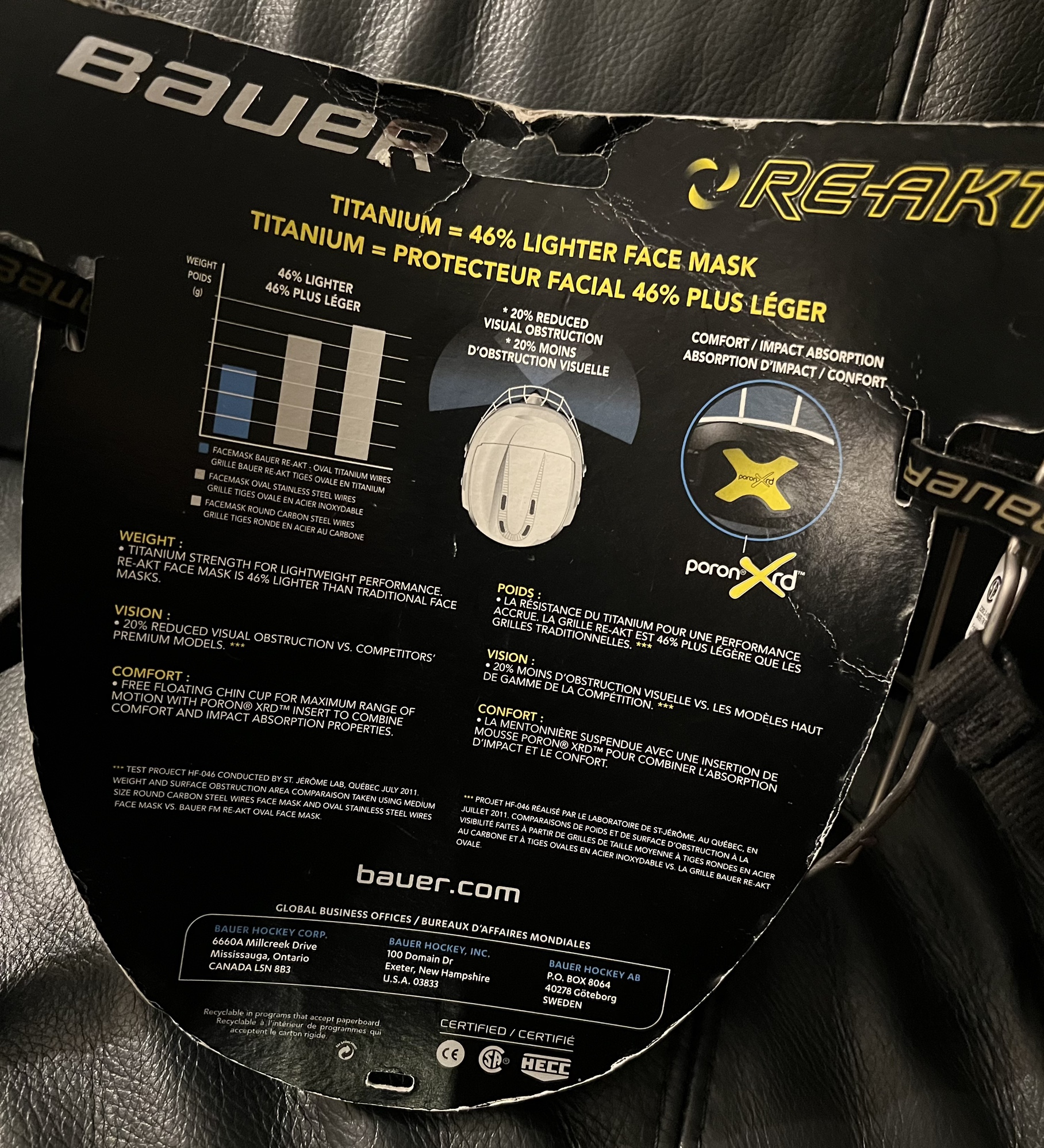Bauer Re Akt Titanium Helmet Cage SidelineSwap
