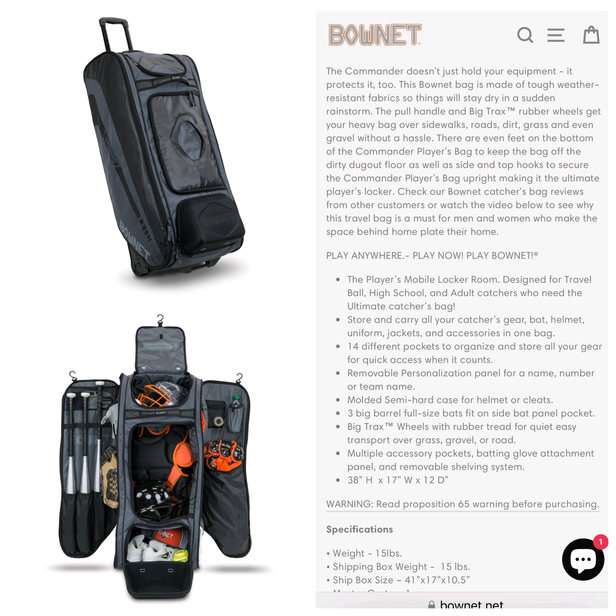 Commander catchers bag SidelineSwap