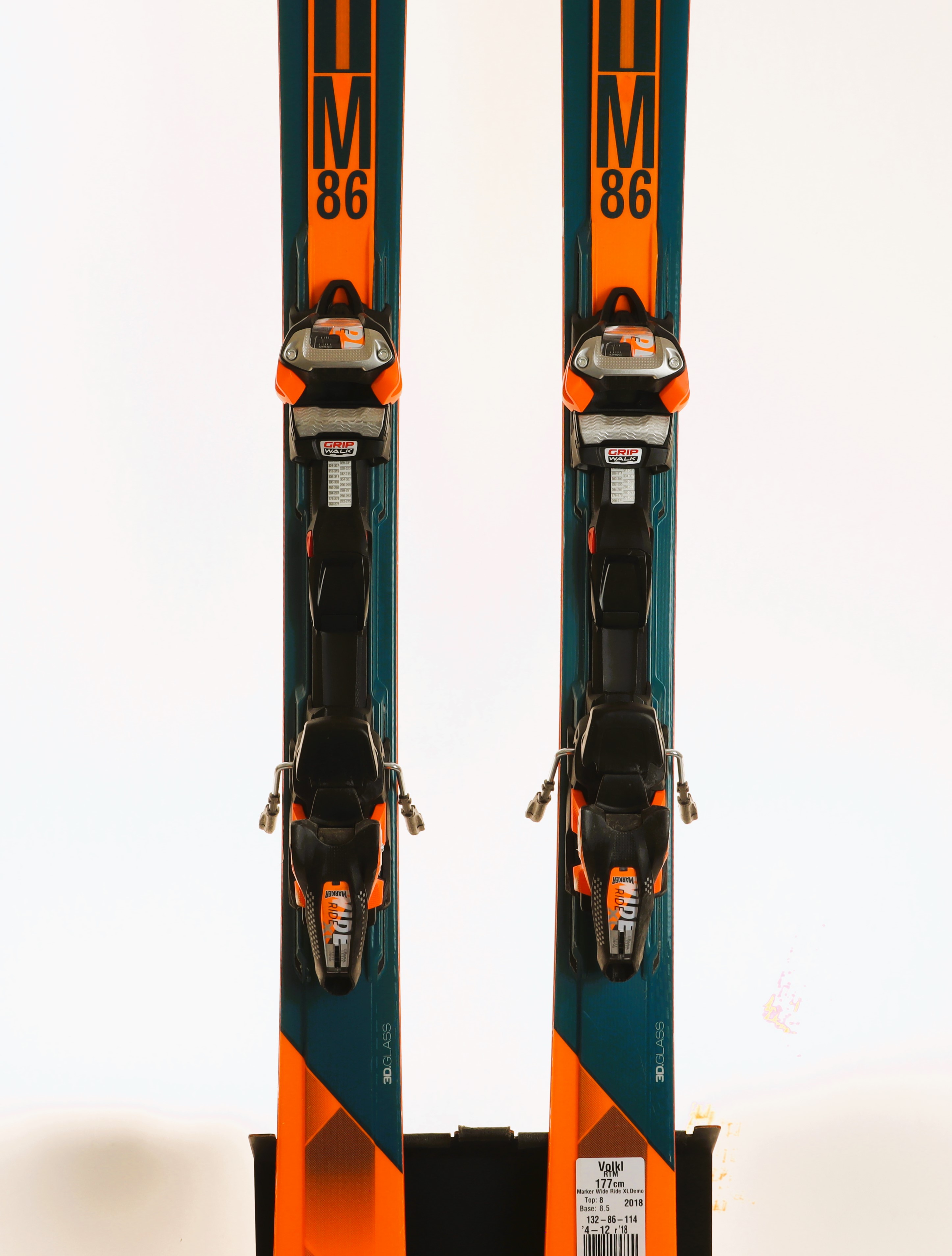 Used 2020 Volkl RTM Demo Ski with Marker Wide Ride XL Bindings Size 177
