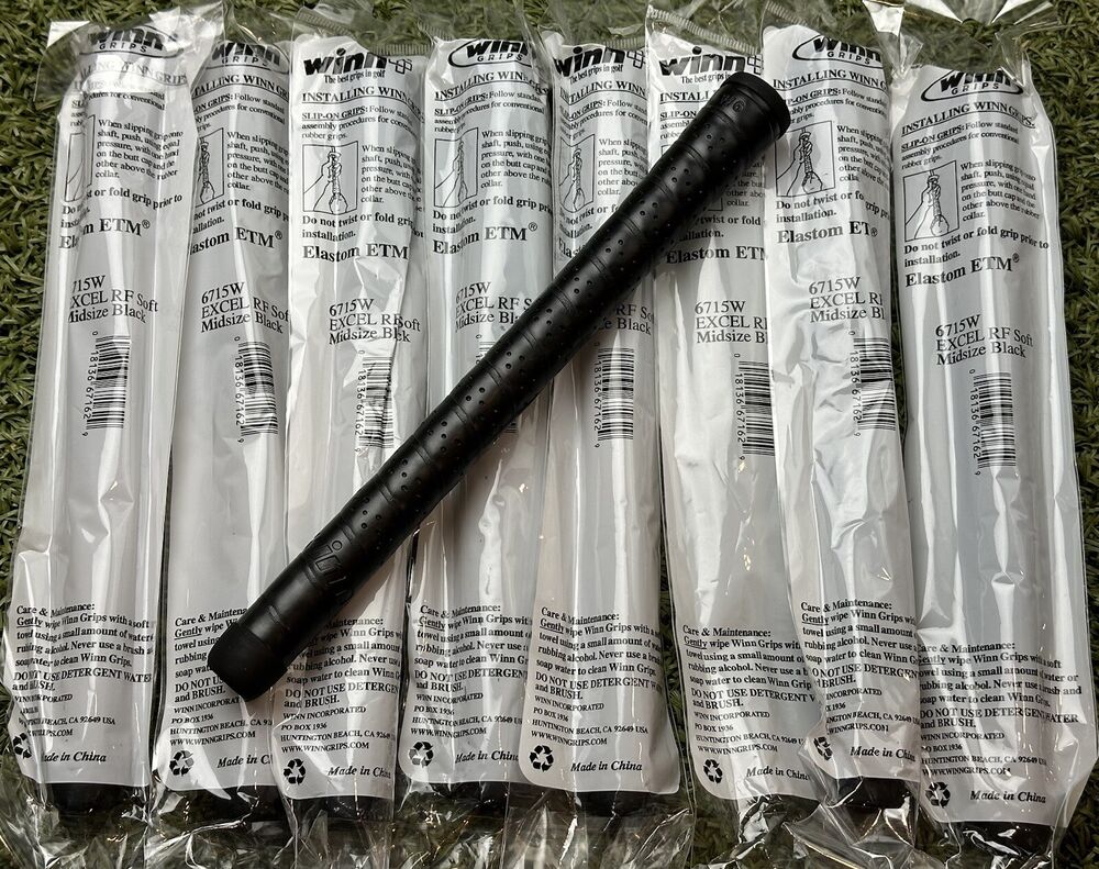 Winn Excel RF Soft 6715W Golf Grip Bundle Lot 8Pack Midsize Black New